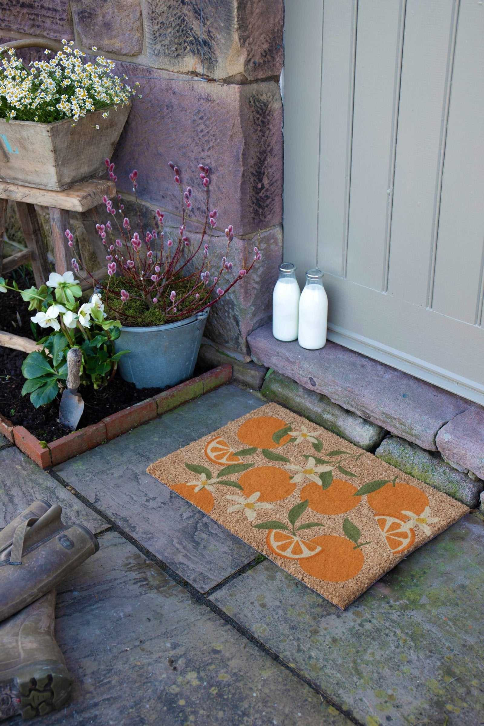 Orange Pattern Doormat