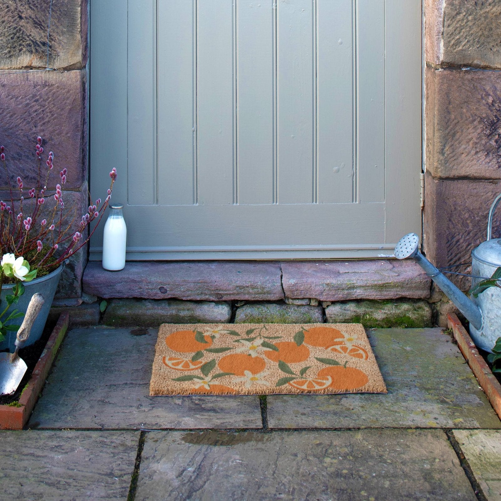 Orange Pattern Doormat