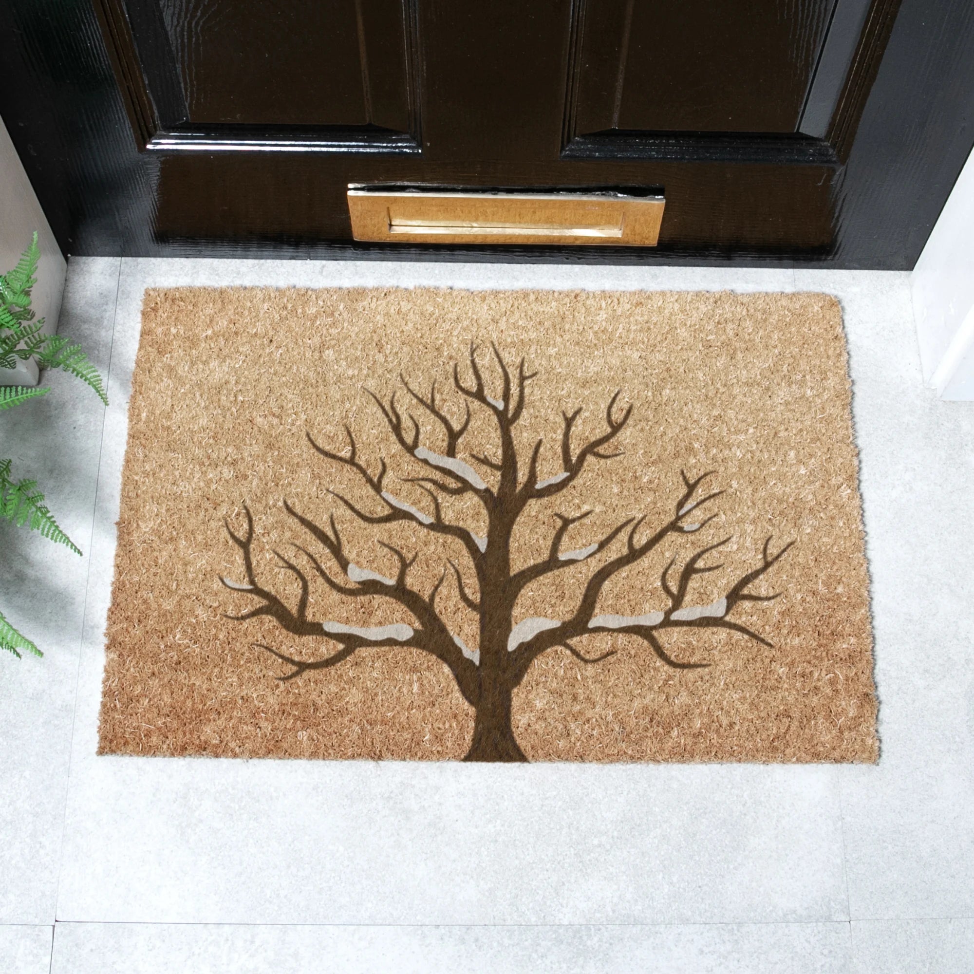 Snowy Tree Doormat