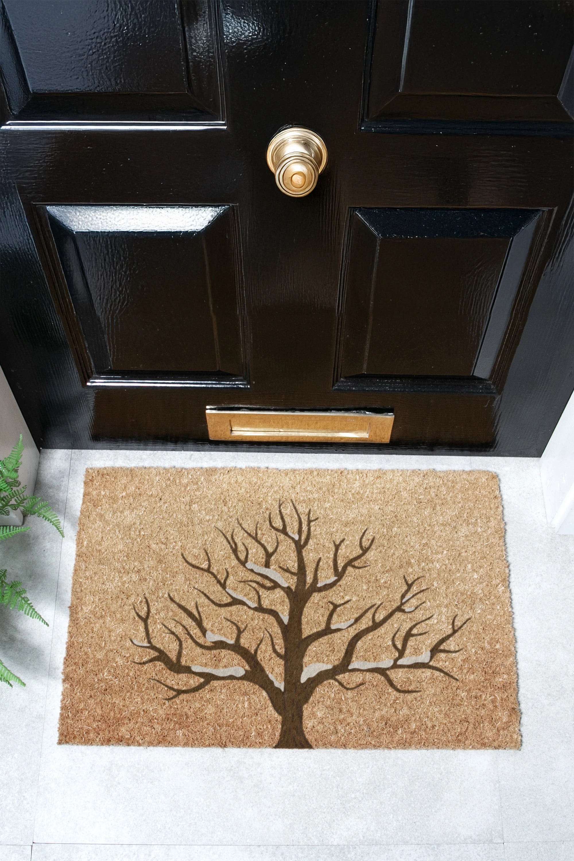 Snowy Tree Doormat