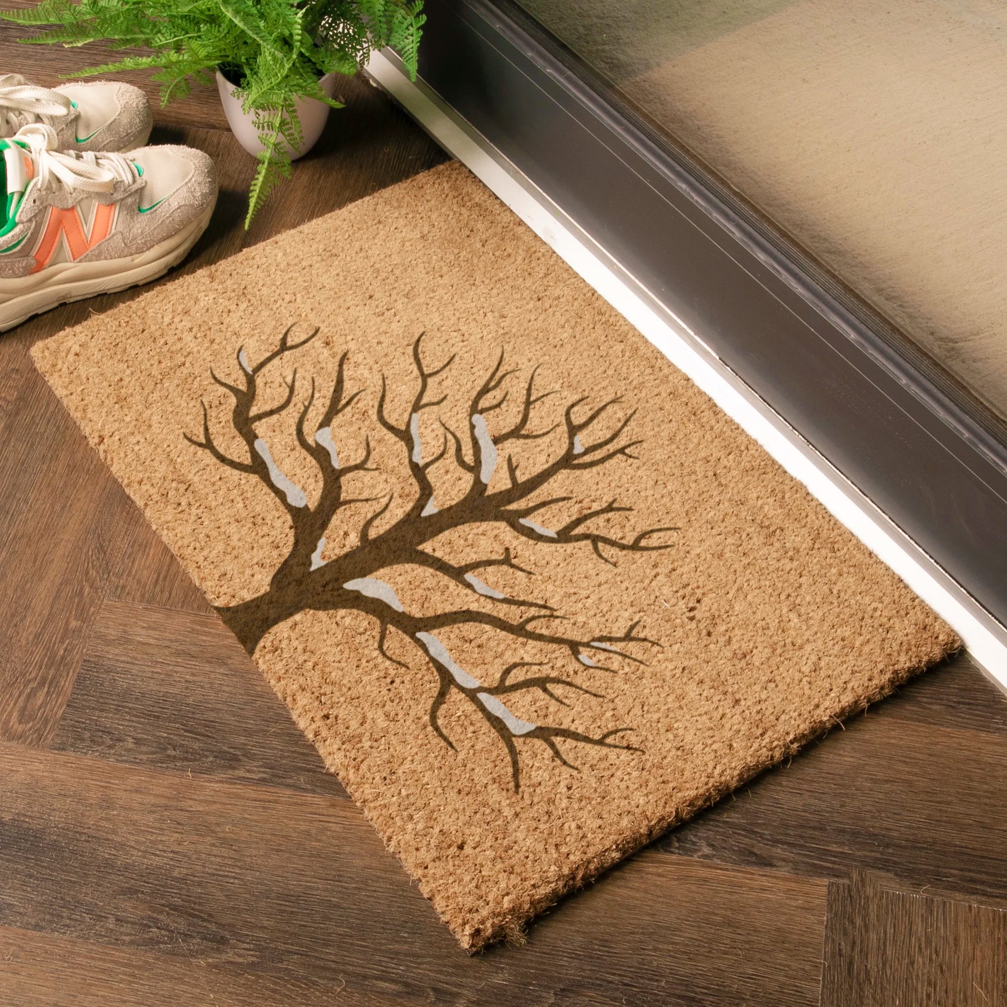 Snowy Tree Doormat