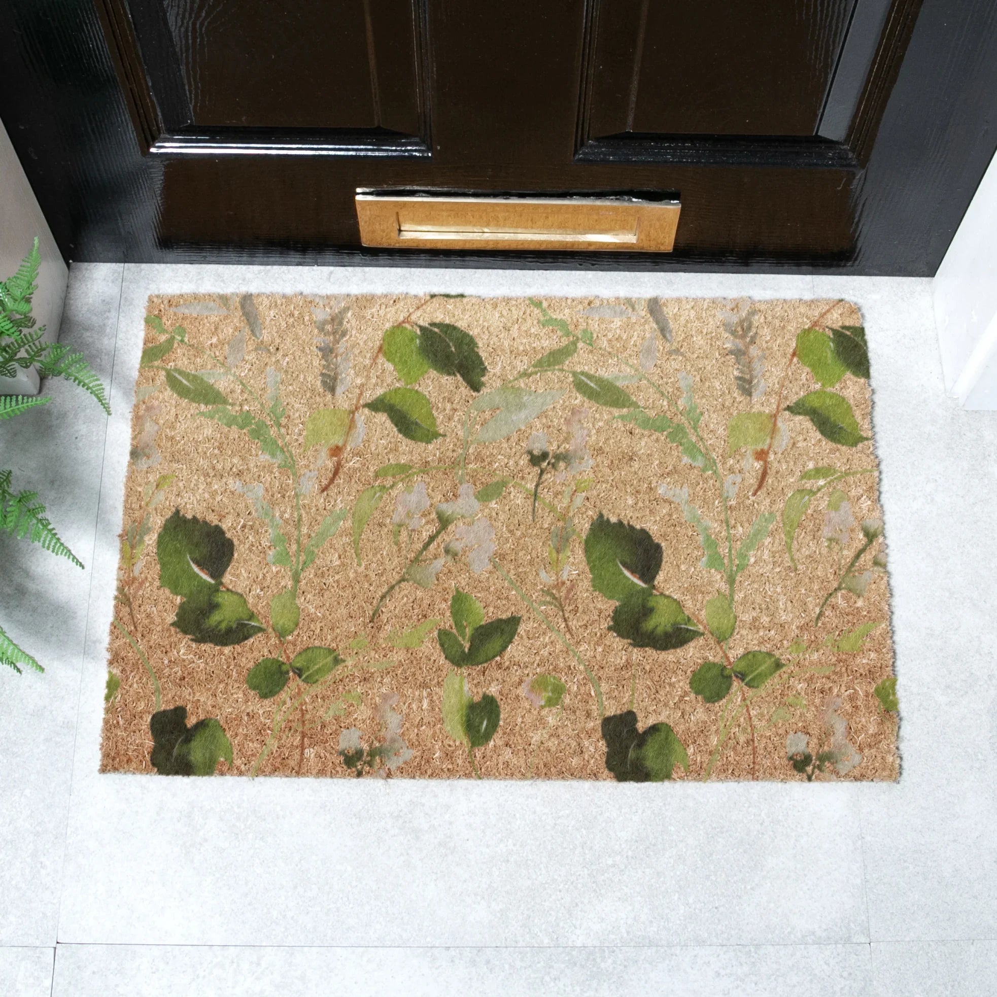Watercolor Leaves Doormat