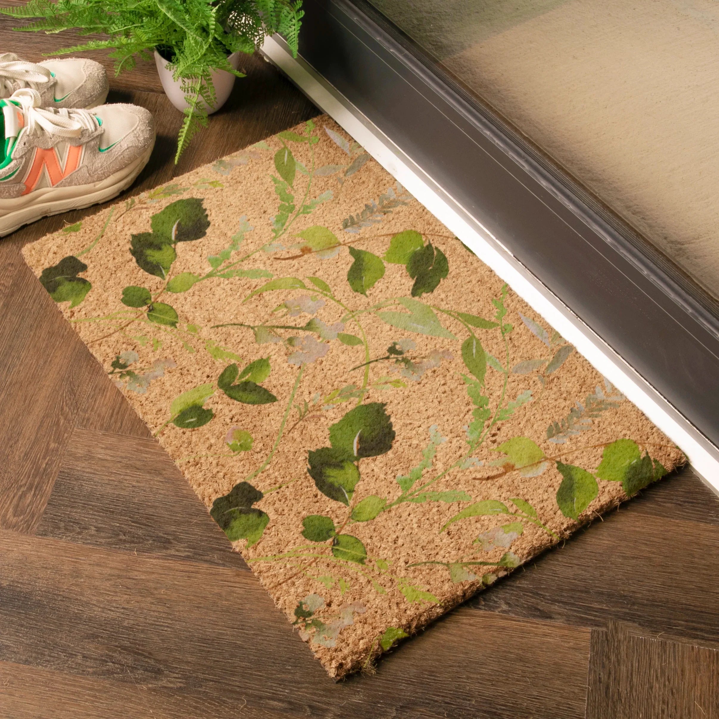 Watercolor Leaves Doormat