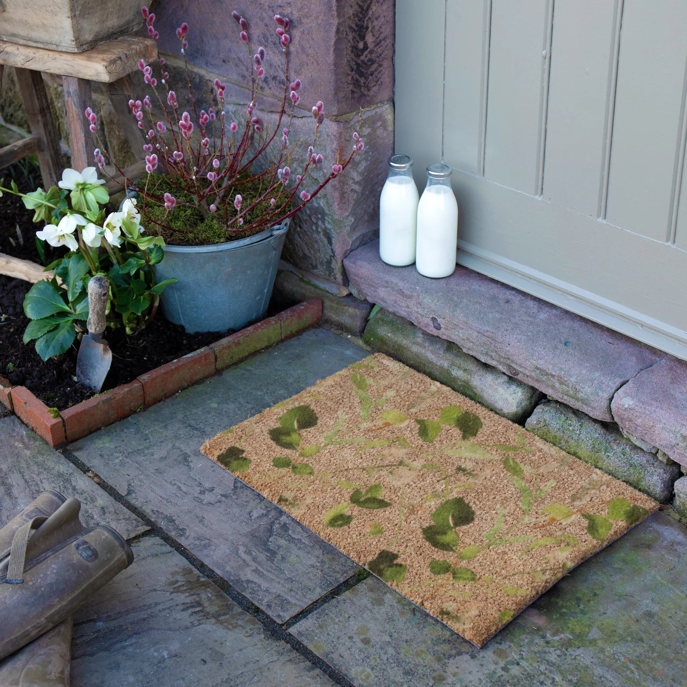 Watercolor Leaves Doormat