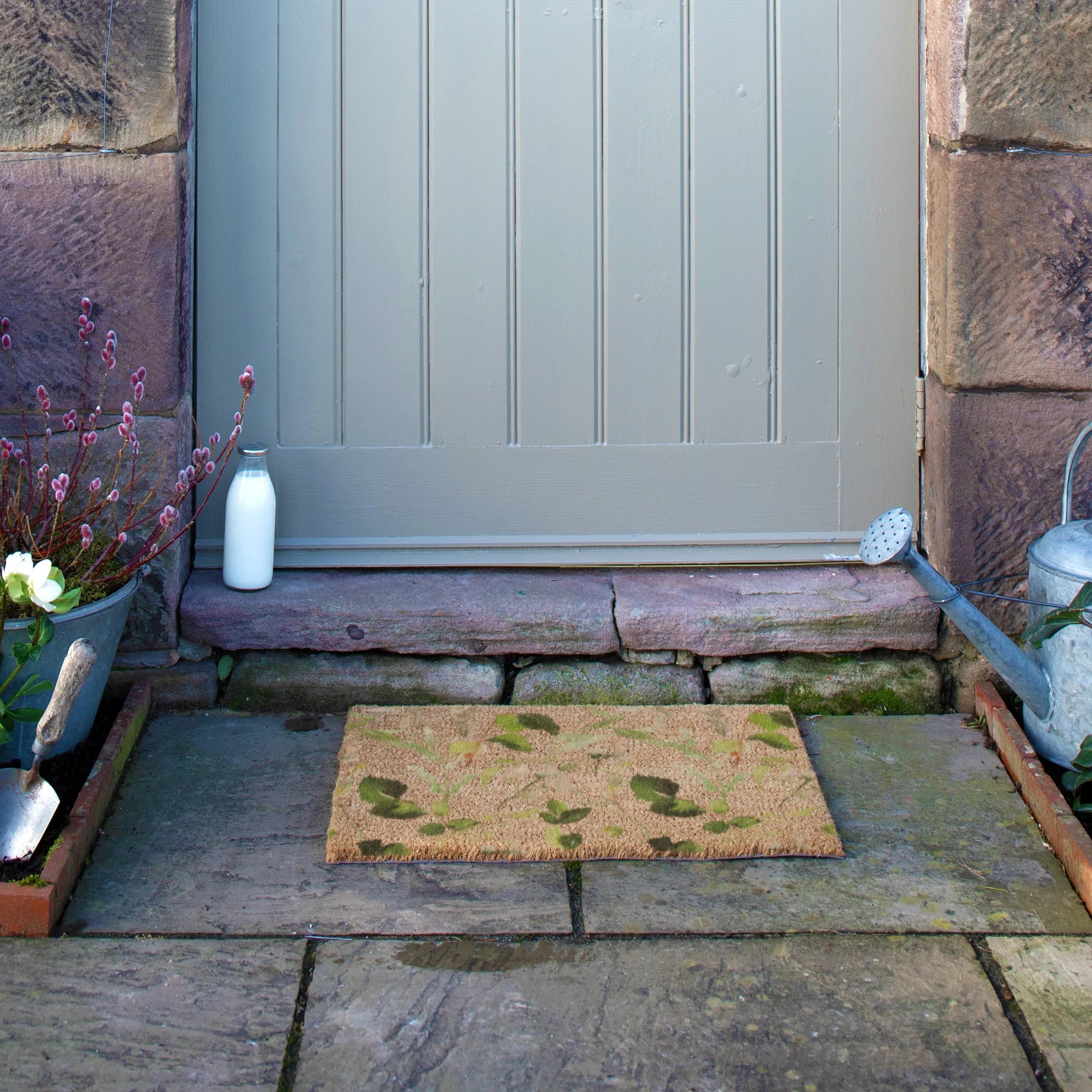 Watercolor Leaves Doormat