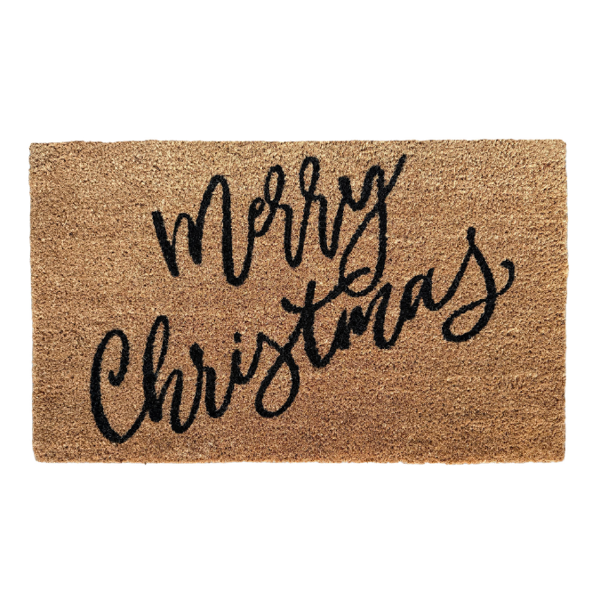 Scribbly Merry Christmas Doormat - 75 x 45cm