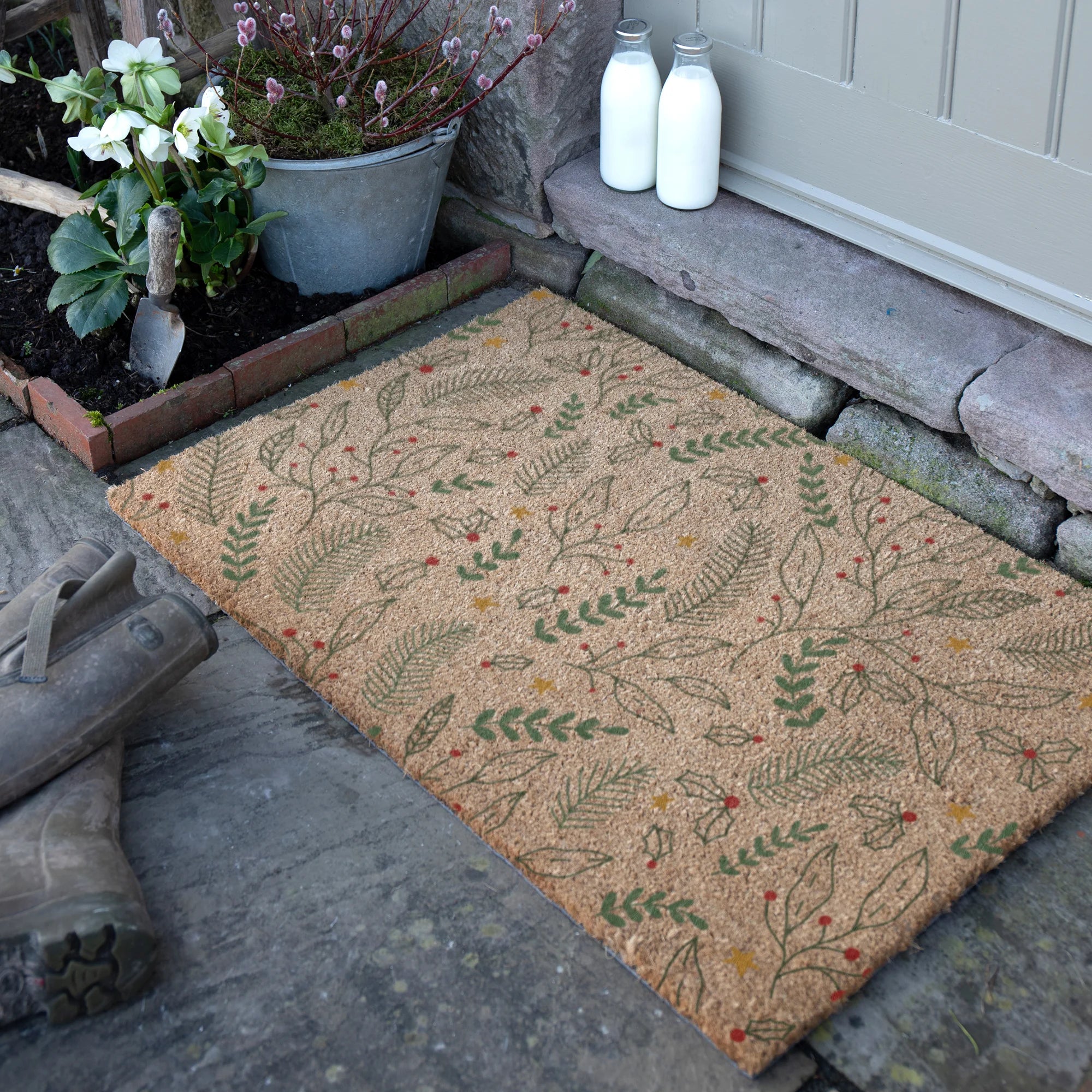 Colour Winter Foliage Coir Doormat