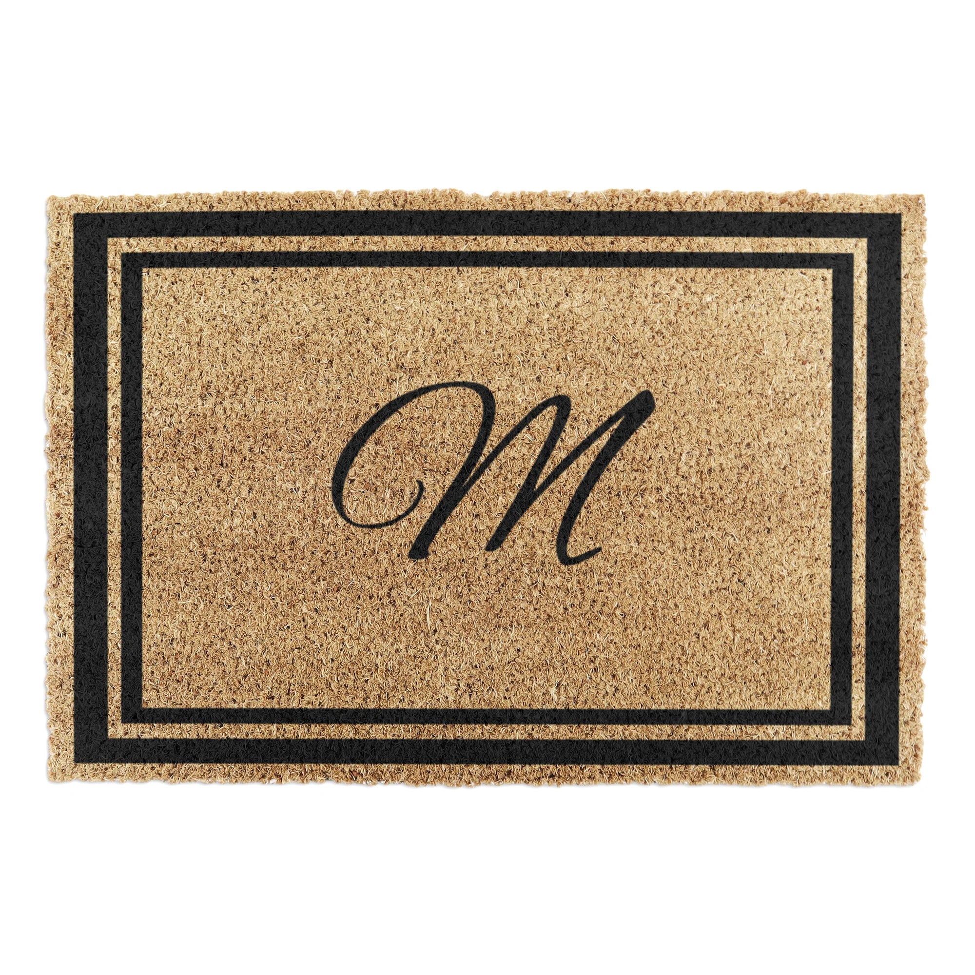 Handwriting Border Monogram Doormat