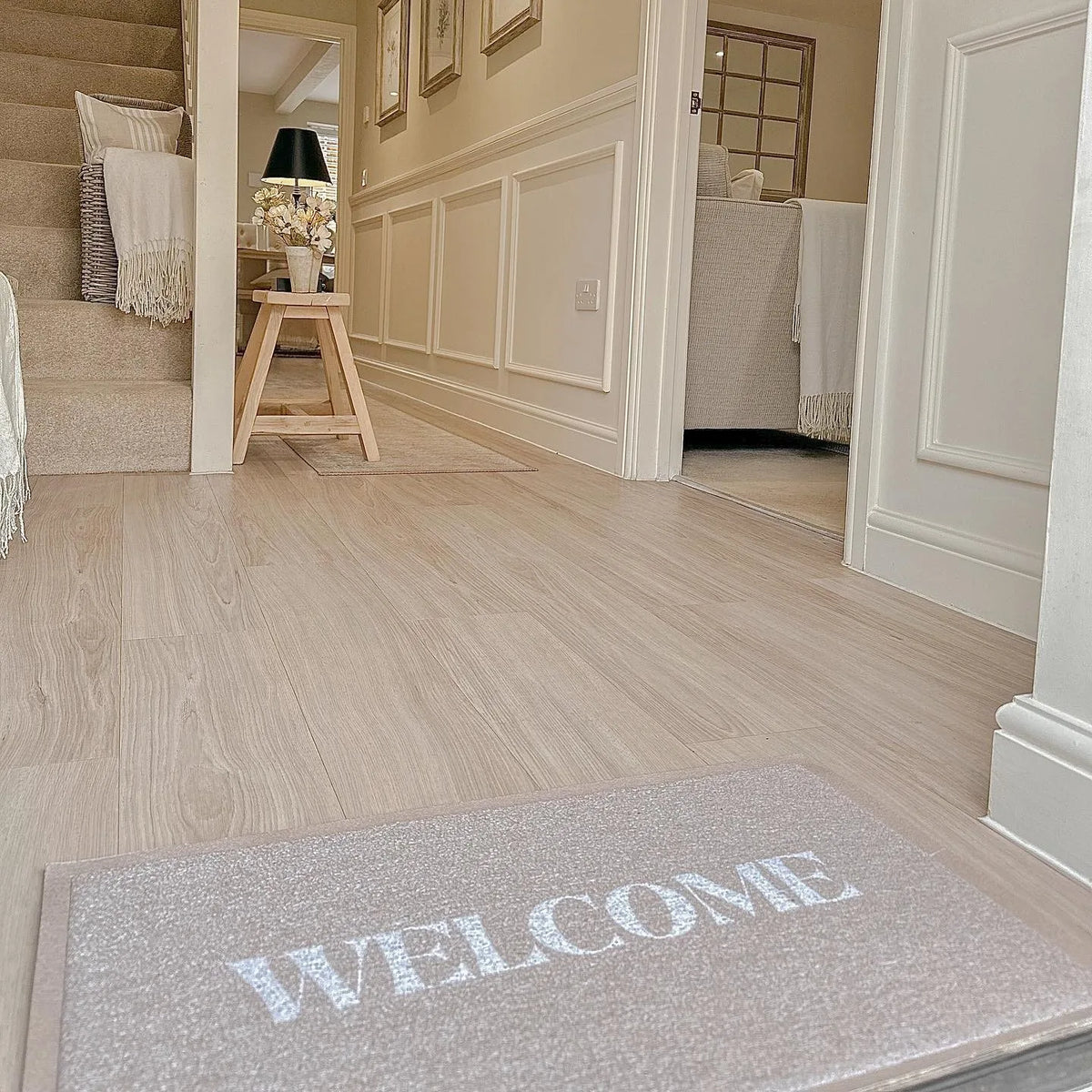 Beige Welcome Doormat