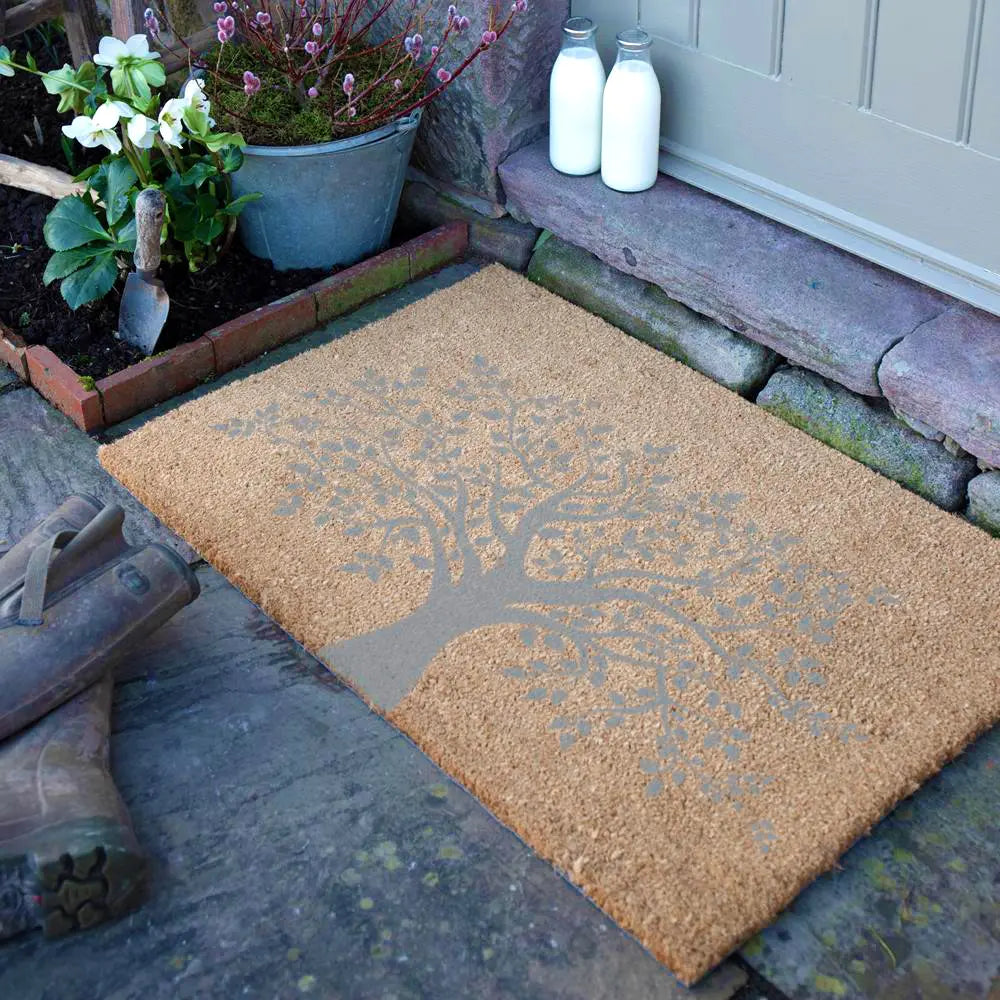 Country Large Tree of Life Grey Doormat