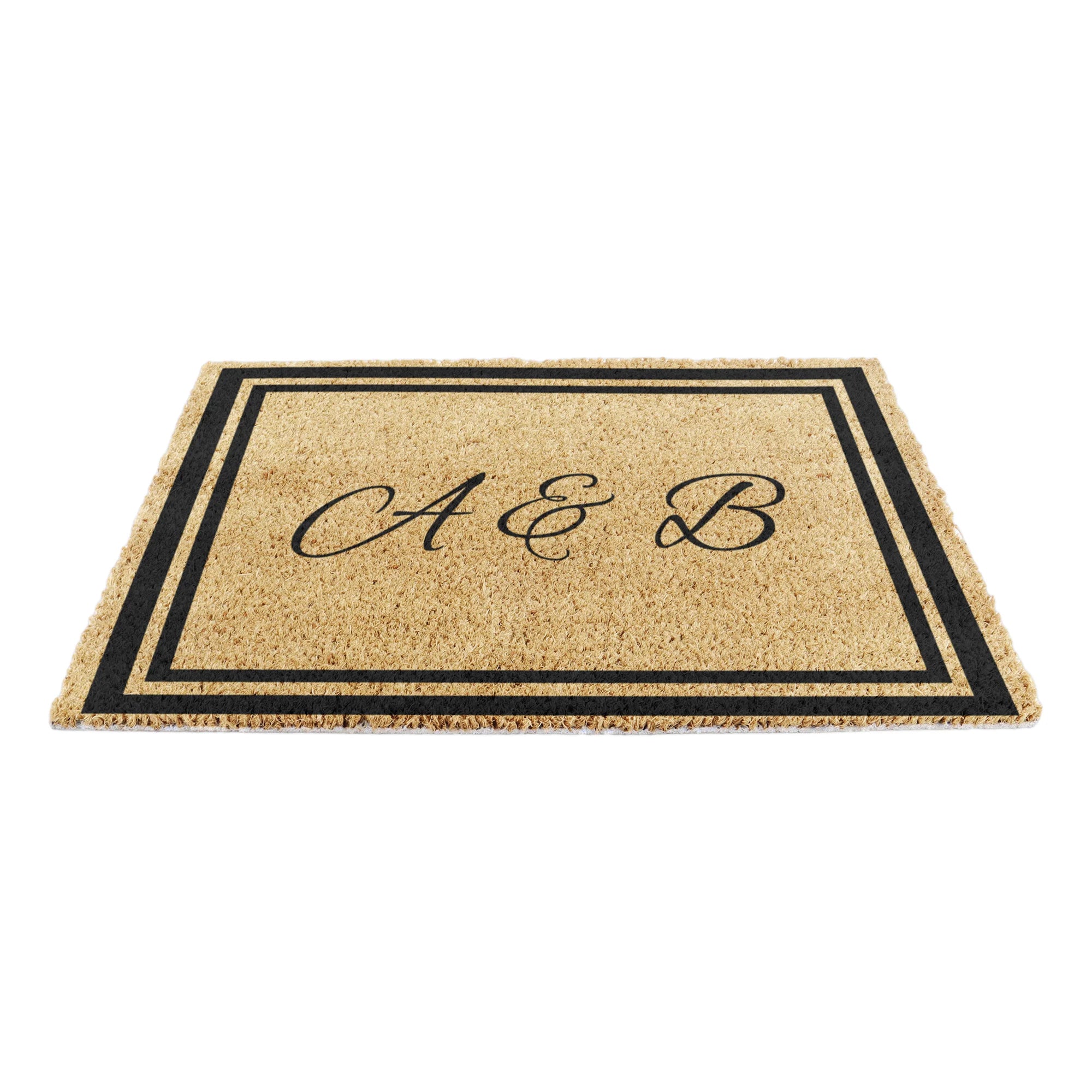Double Initials Personalised Doormat