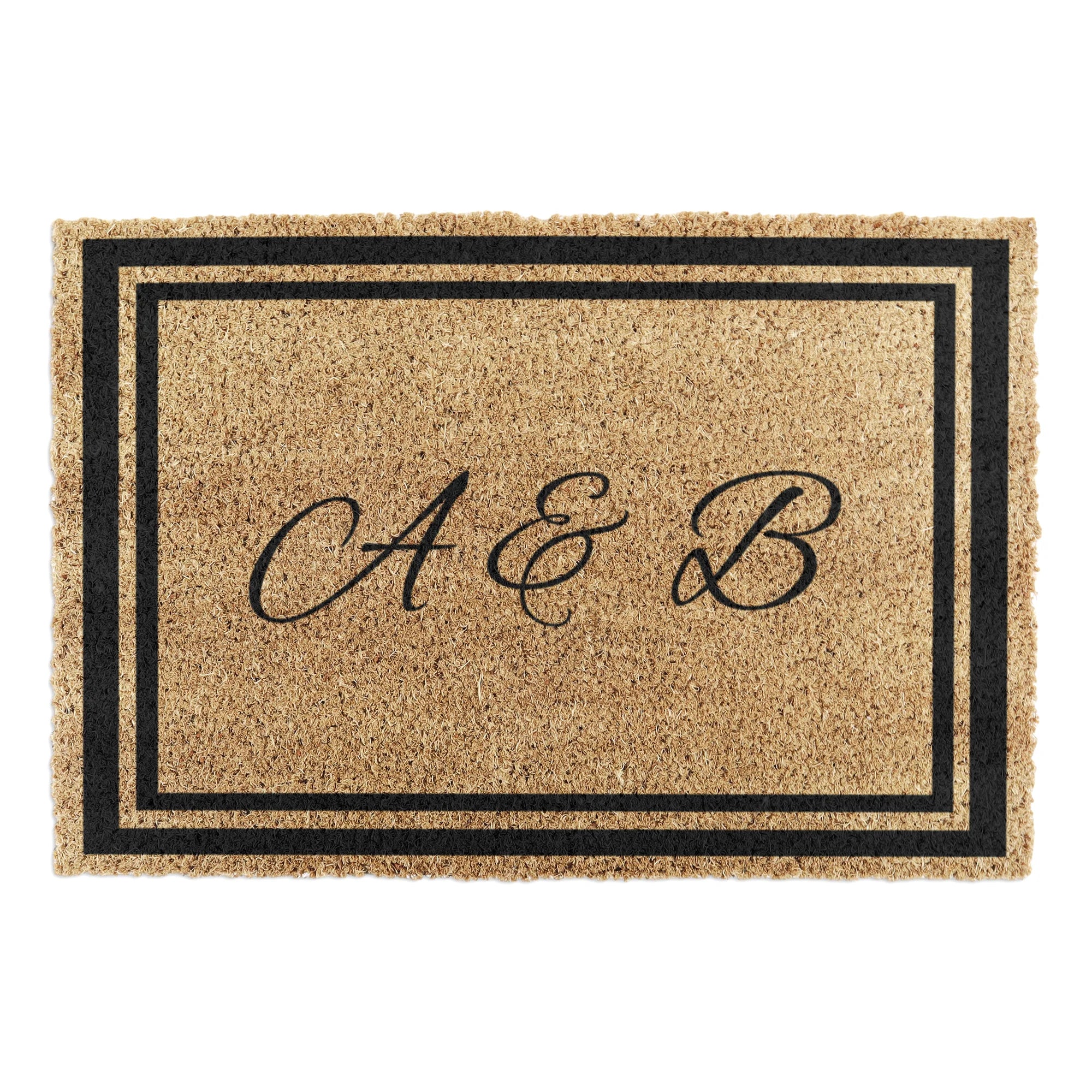 Double Initials Personalised Doormat