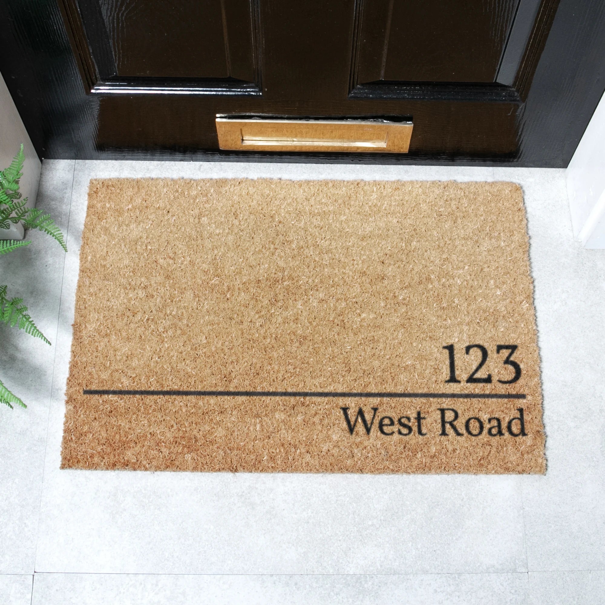 House Number and Name Personalised Doormat