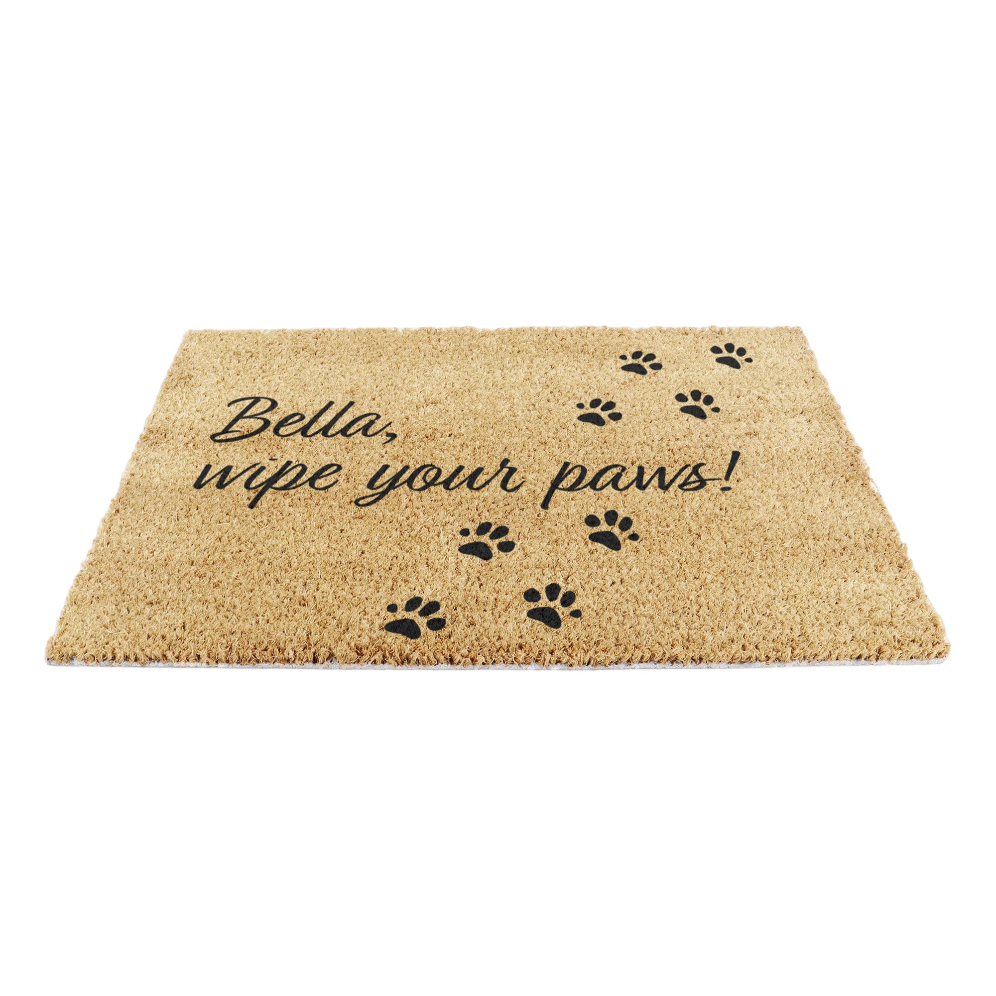 Dog Wipe Your Paws Custom Doormat