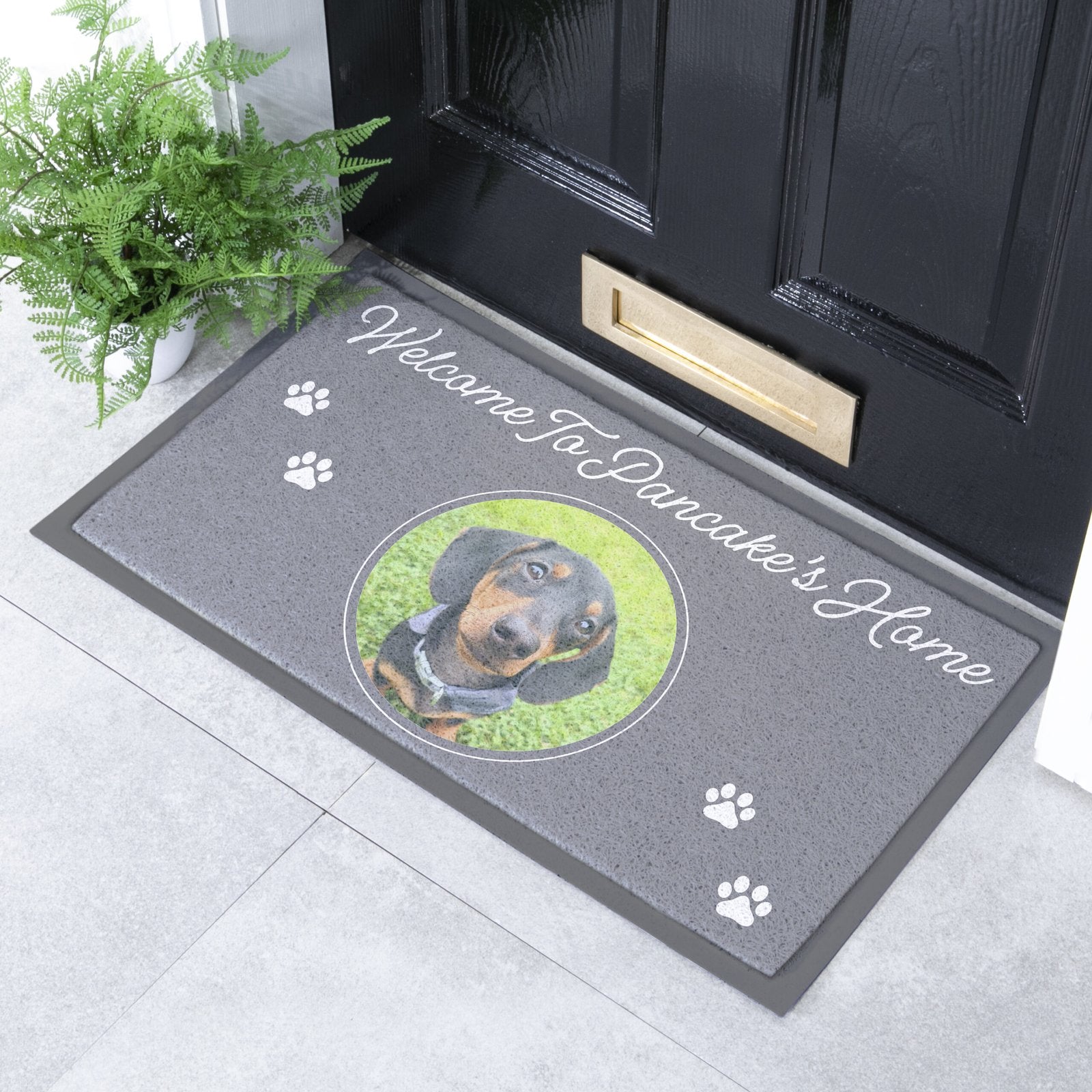 Welcome To Dogs Home Personalised Doormat (70 x 40cm)