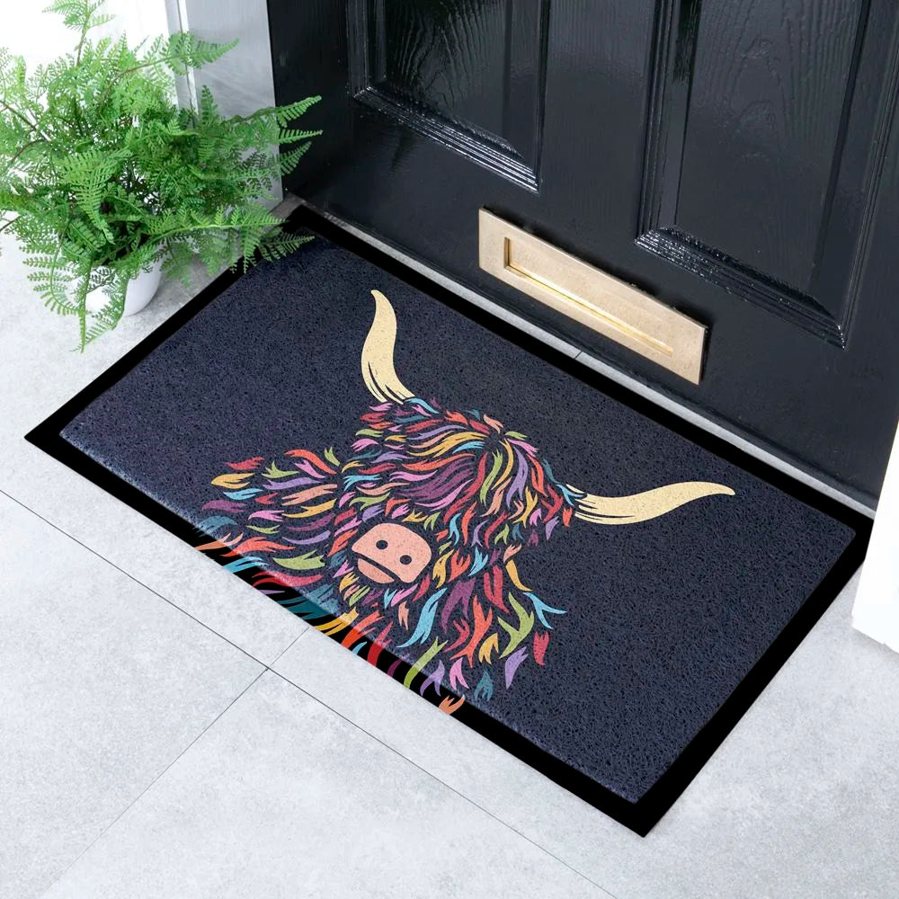 Highland Cow Colour Indoor & Outdoor Doormat