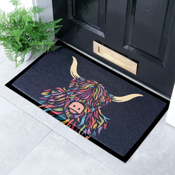 Highland Cow Colour Indoor & Outdoor Doormat