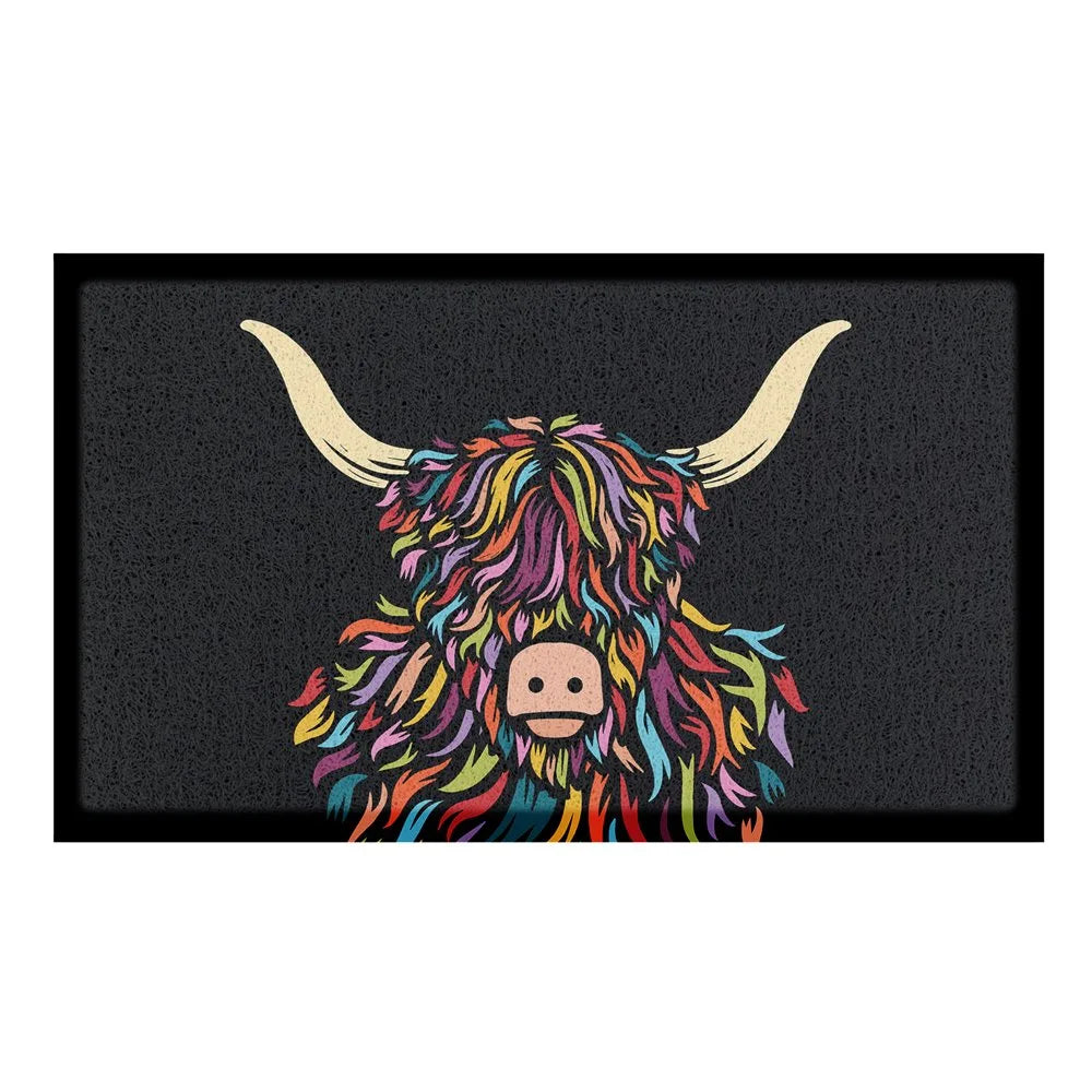 Highland Cow Colour Indoor & Outdoor Doormat
