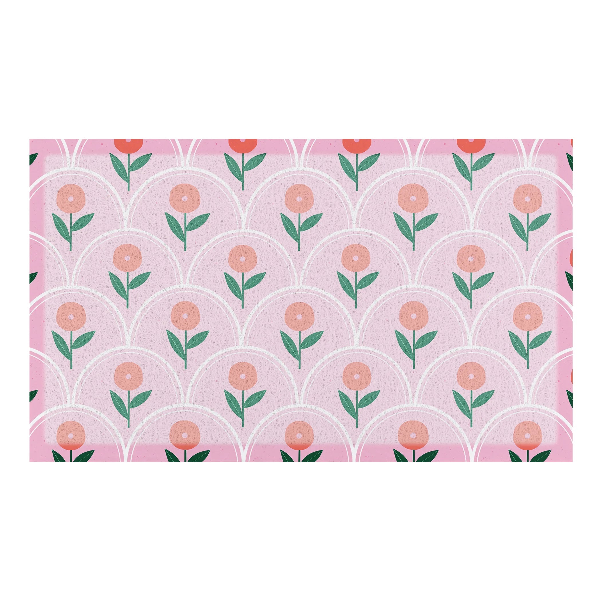 Pink Floral Pattern Doormat x Melissa Donne