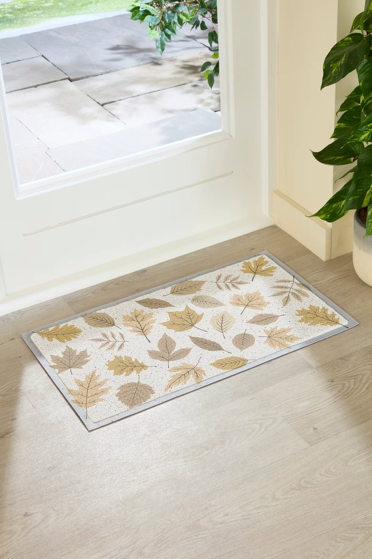 Autumn Neutral Leaves Doormat (70 x 40cm)