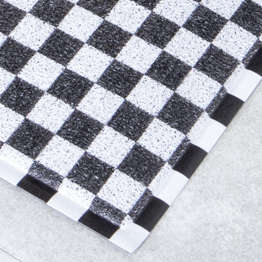 Black Checkerboard Doormat