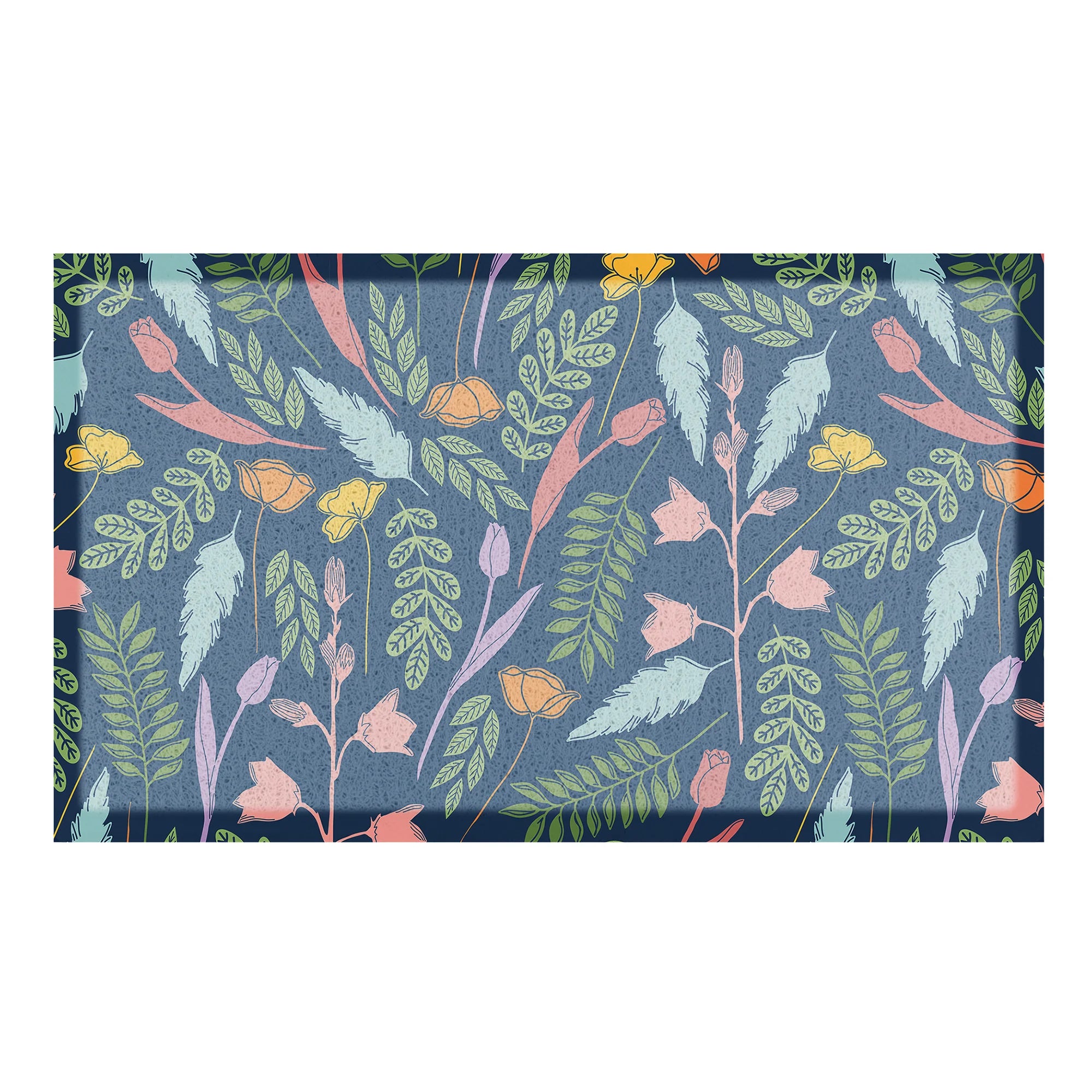 Blue Leaves Doormat (70 x 40cm)