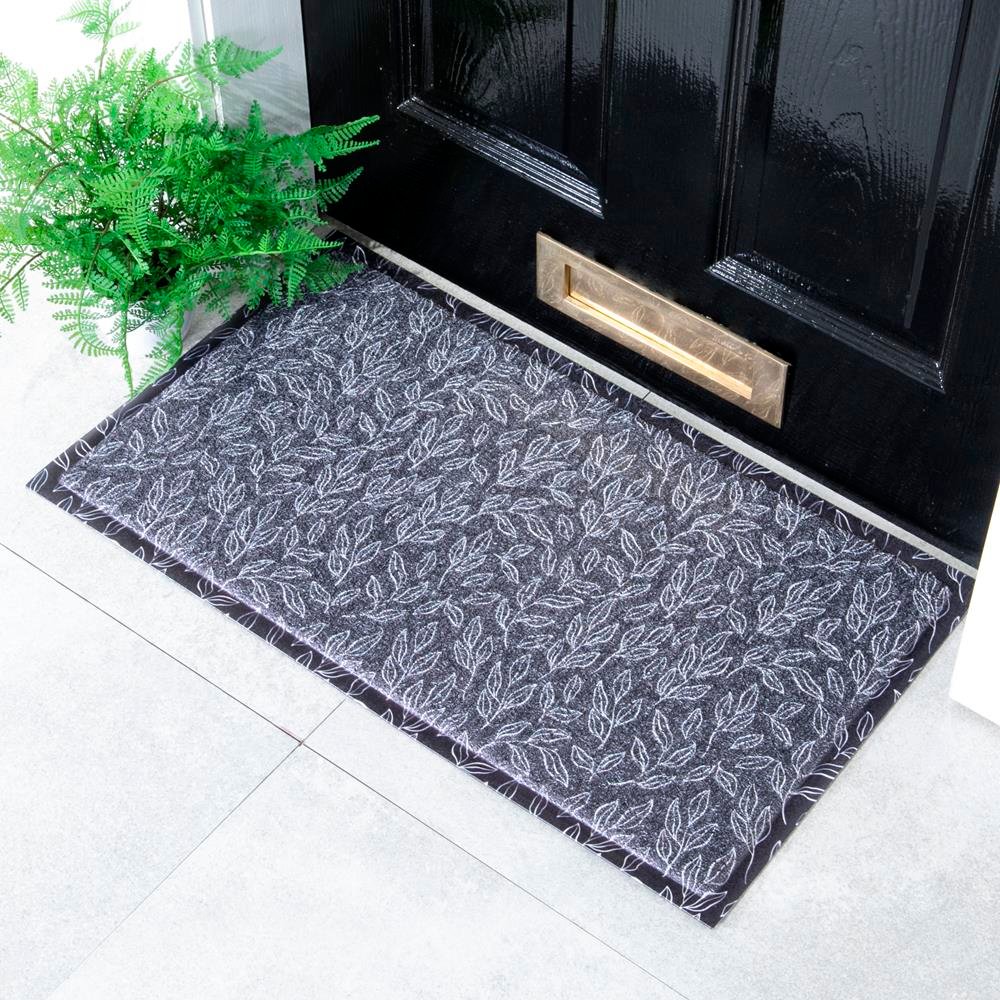 Blue Leaf Pattern Doormat