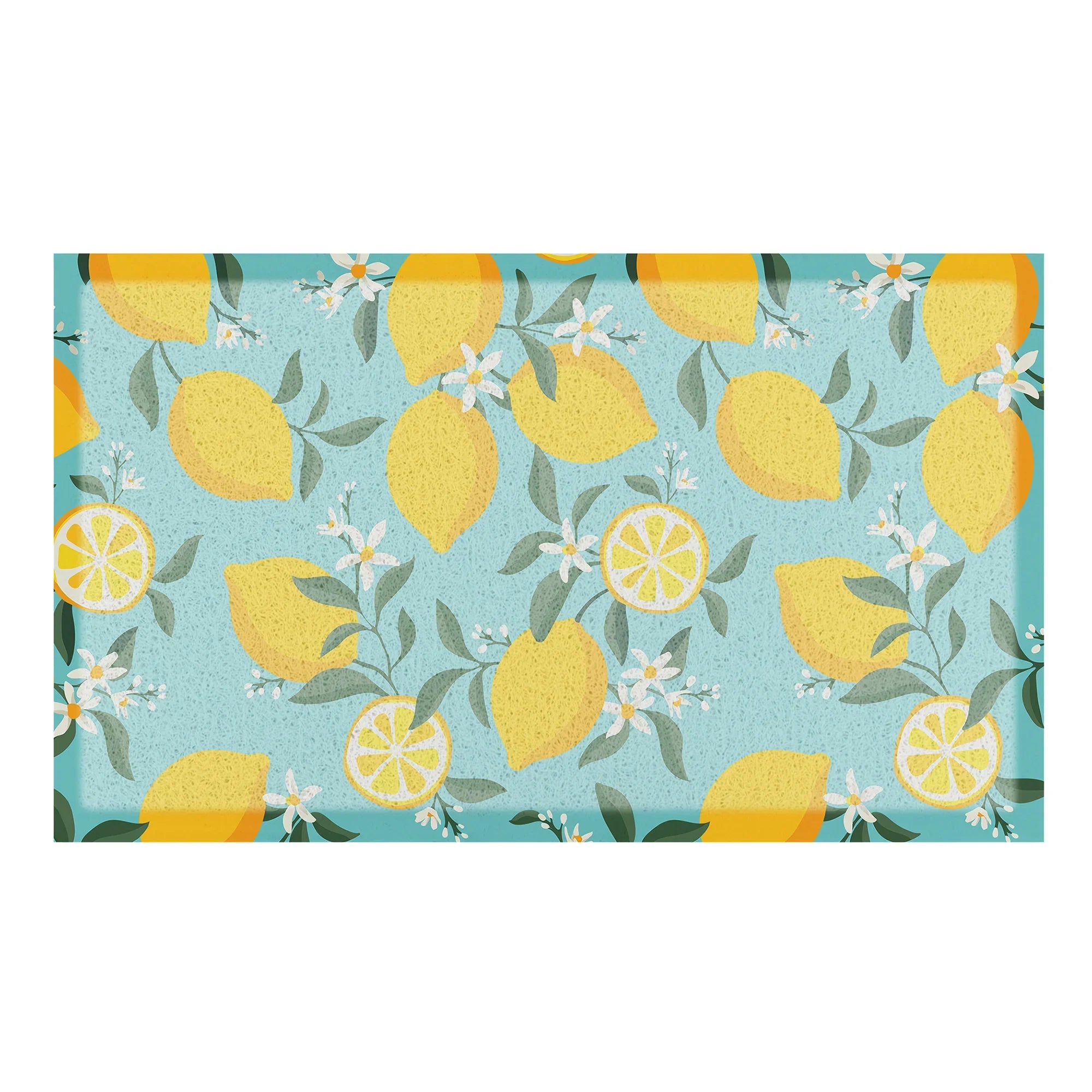 Lemons on Blue Doormat