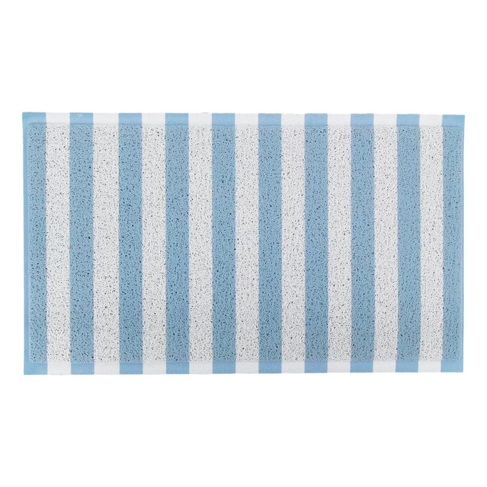Blue Striped Doormat