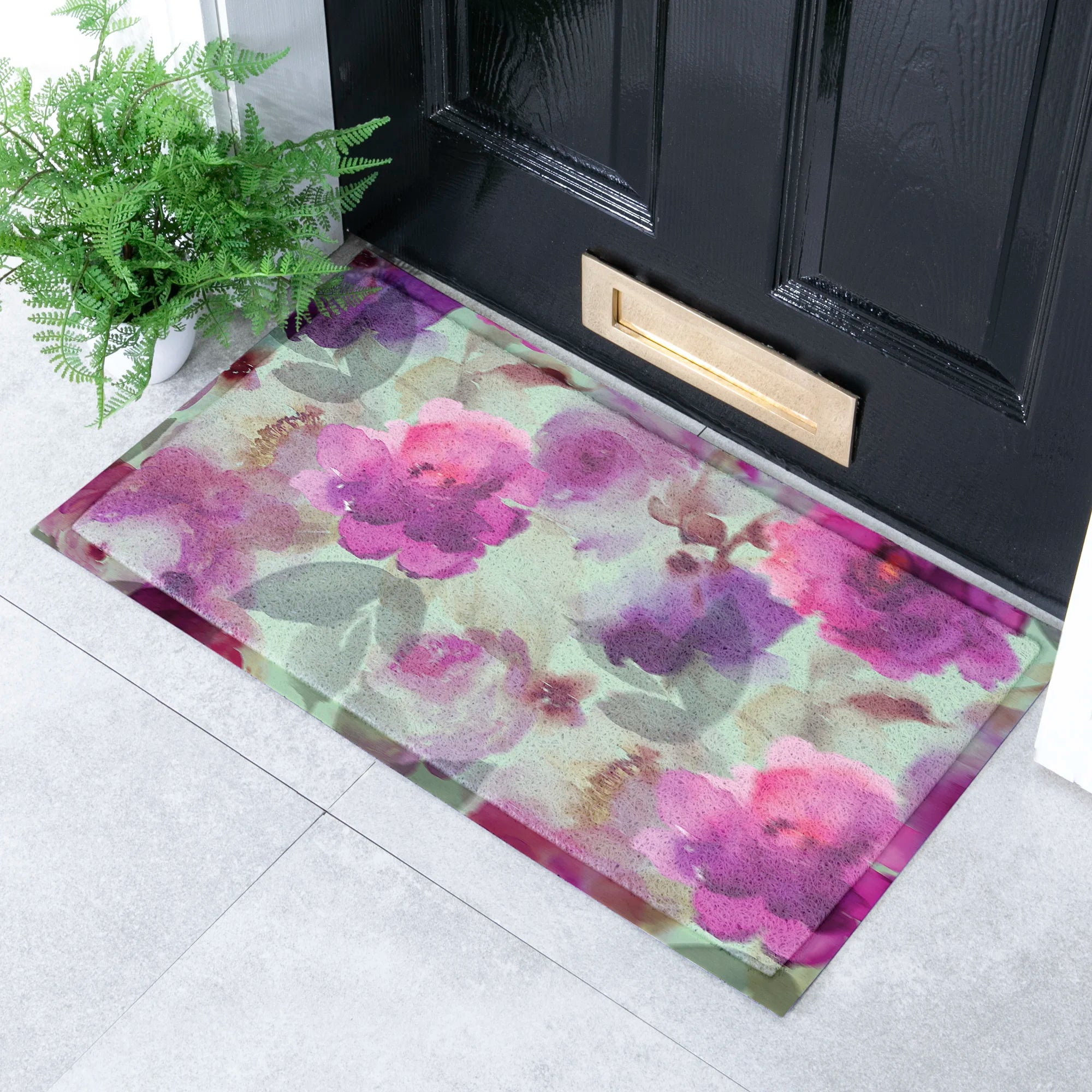 Faded Floral Doormat (70 x 40cm)