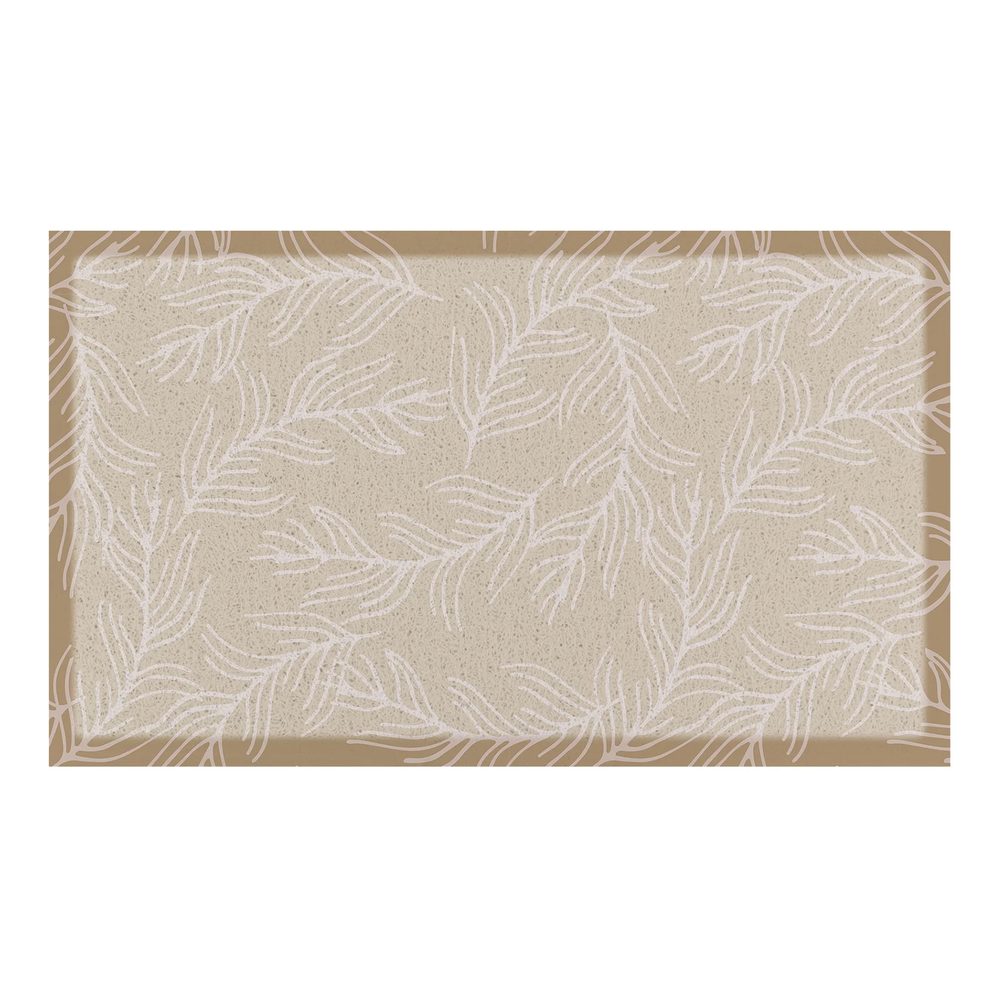 Mocha Leaf Pattern Doormat (70 x 40cm)