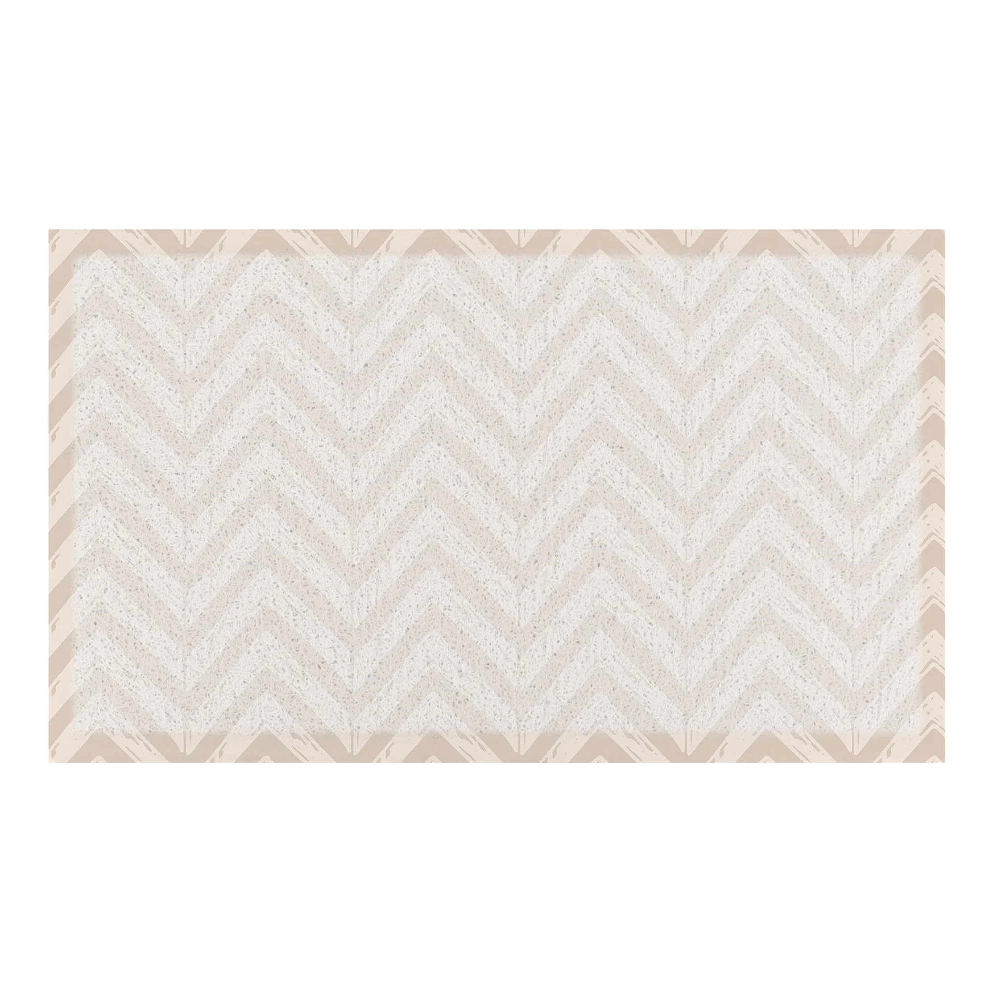 Beige Chevrons Doormat (70 x 40cm)