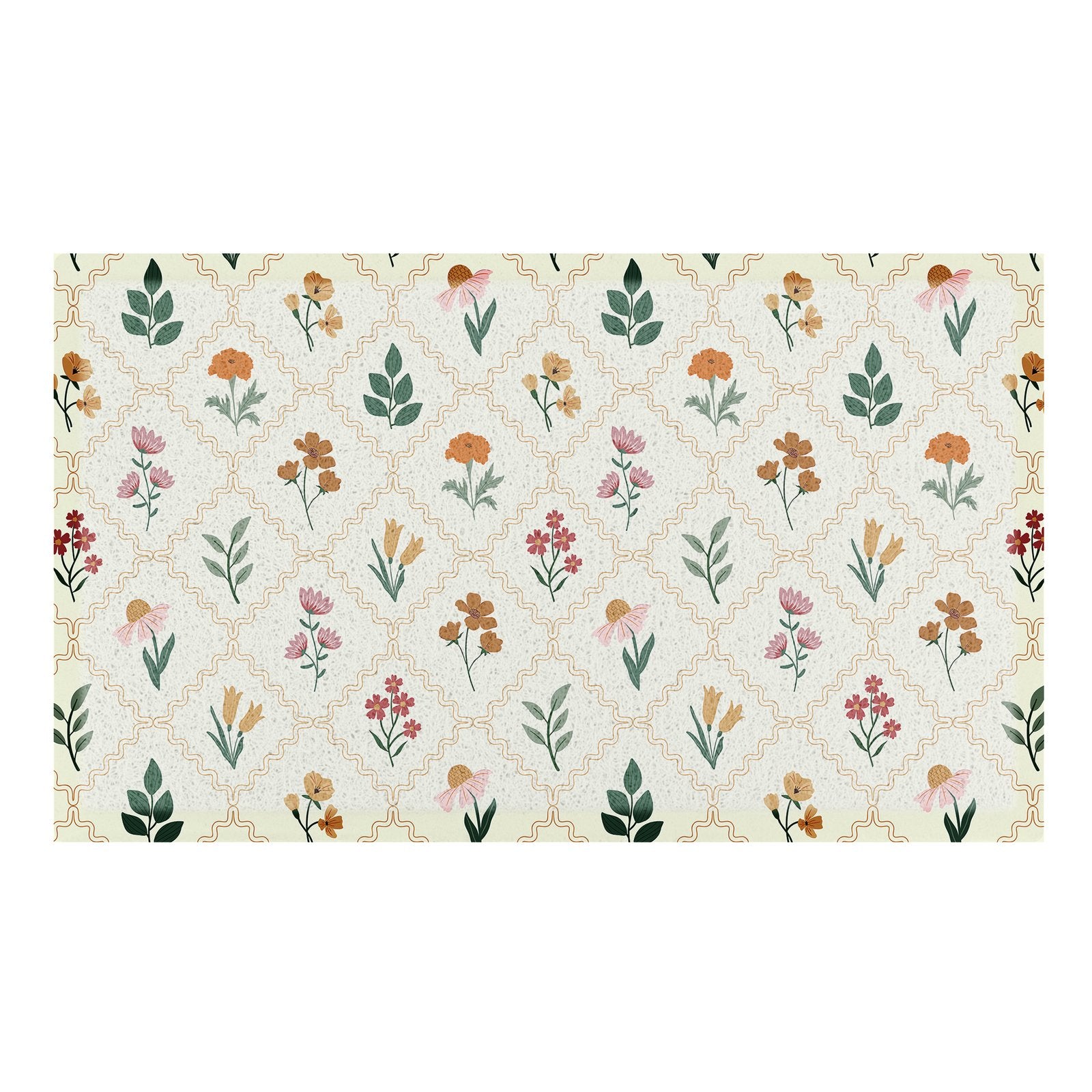 Vintage Floral Stamp Doormat