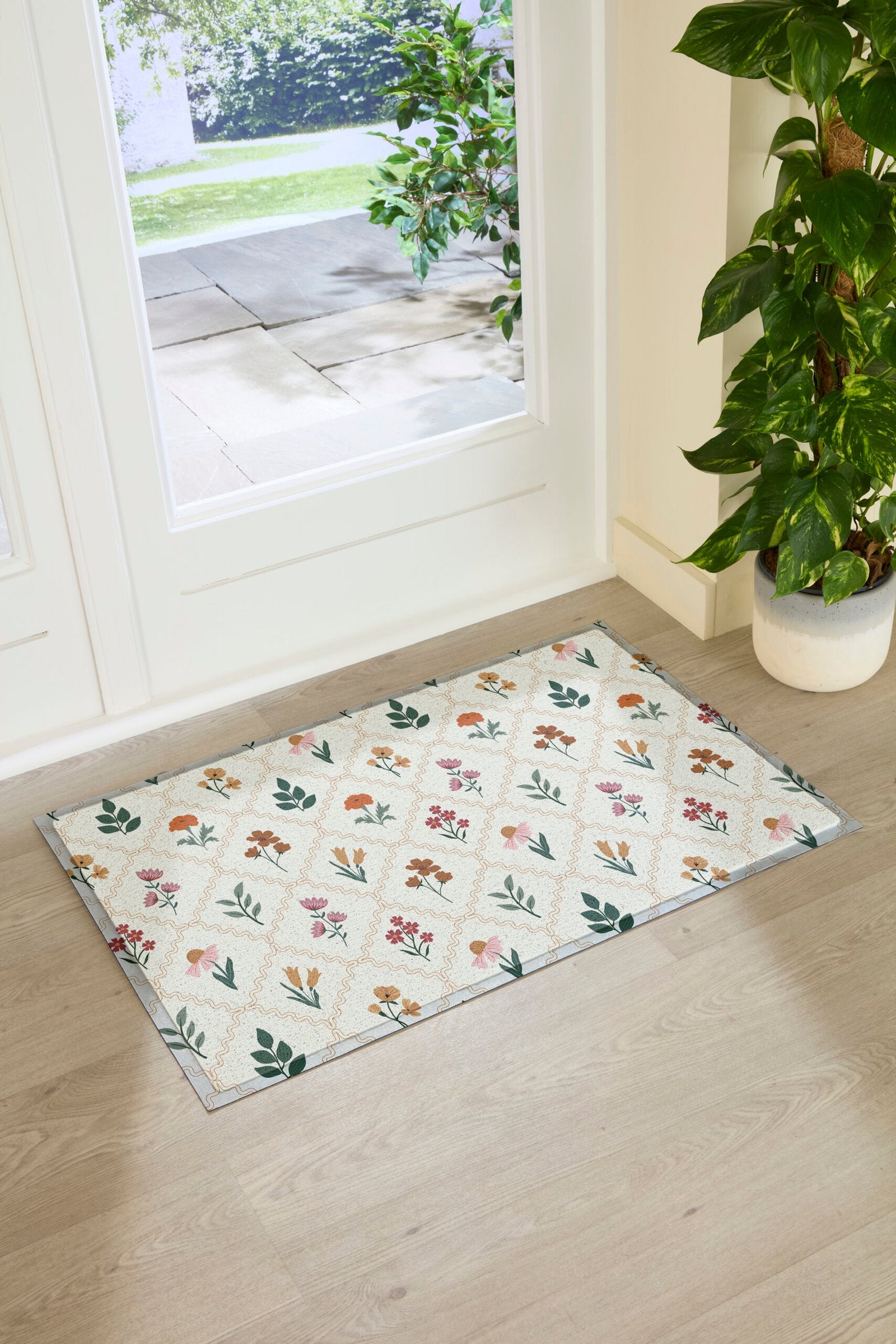 Vintage Floral Stamp Doormat