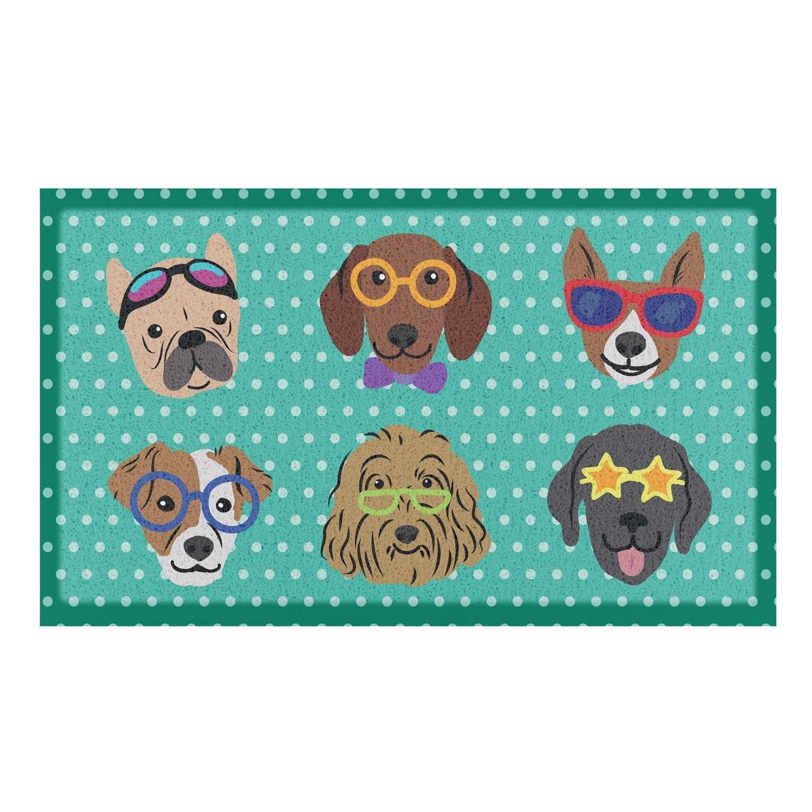 Dogs on Polka Dots Doormat