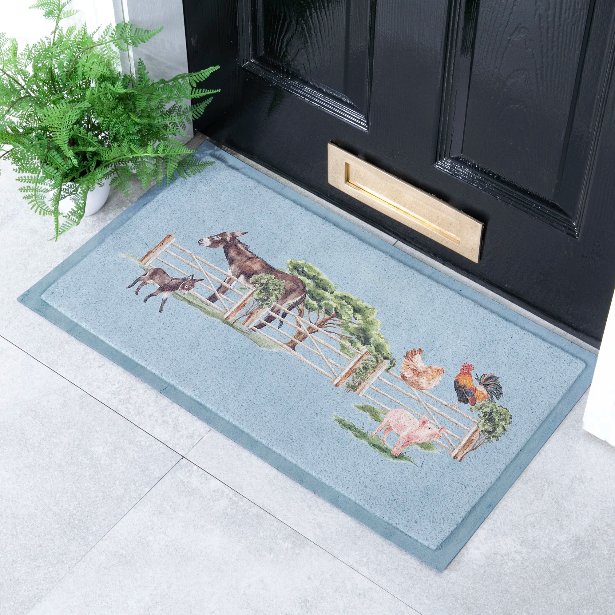 Donkey Farm Yard Doormat