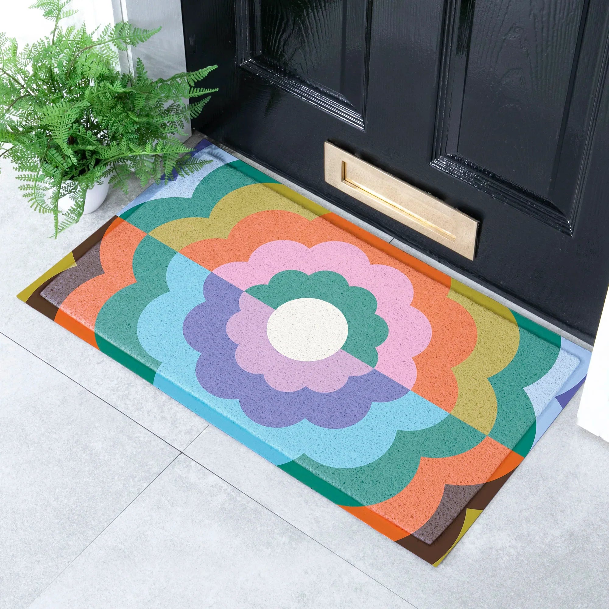 Elizabeth Olwen Petal Close Up Indoor/Outdoor Doormat