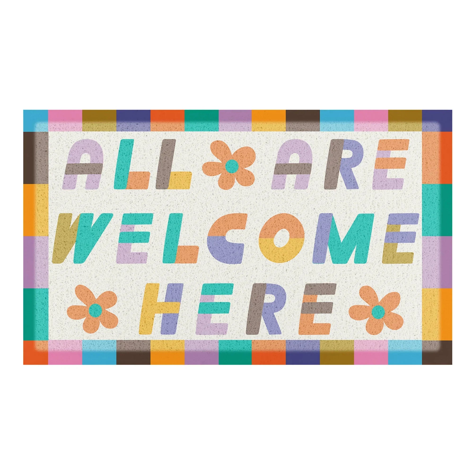 Elizabeth Olwen All Are Welcome Here Indoor/Outdoor Doormat