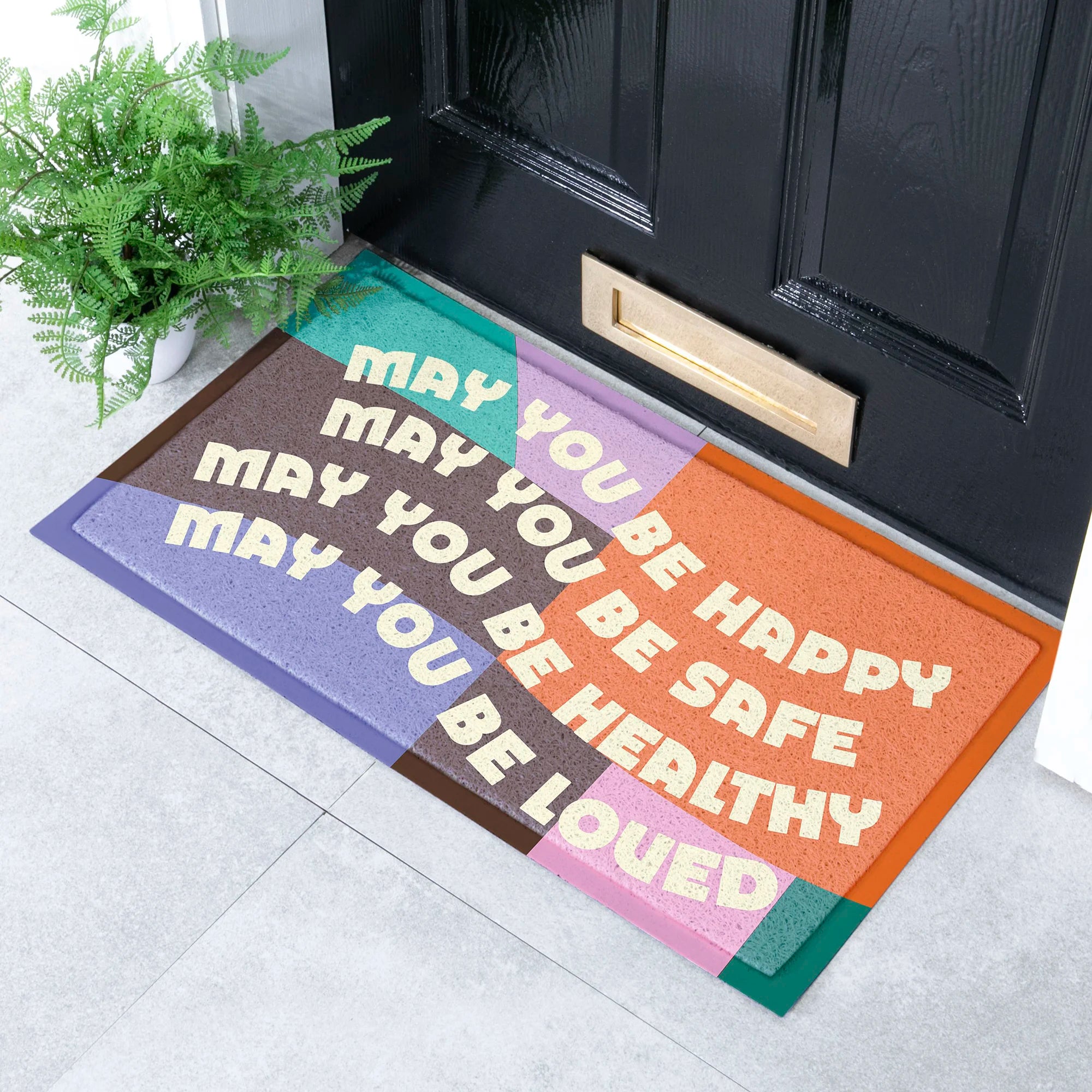 Elizabeth Olwen May You Be Happy Indoor/Outdoor Doormat (70x40cm)