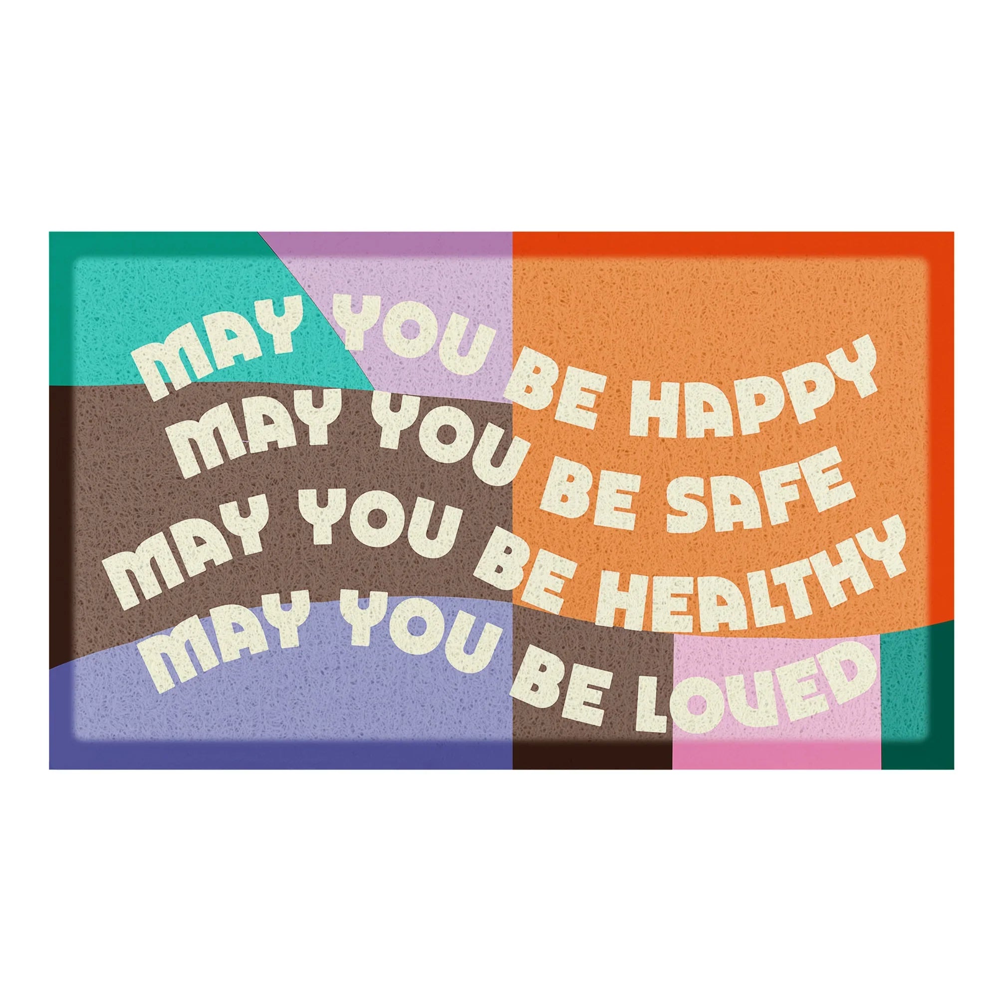 Elizabeth Olwen May You Be Happy Indoor/Outdoor Doormat