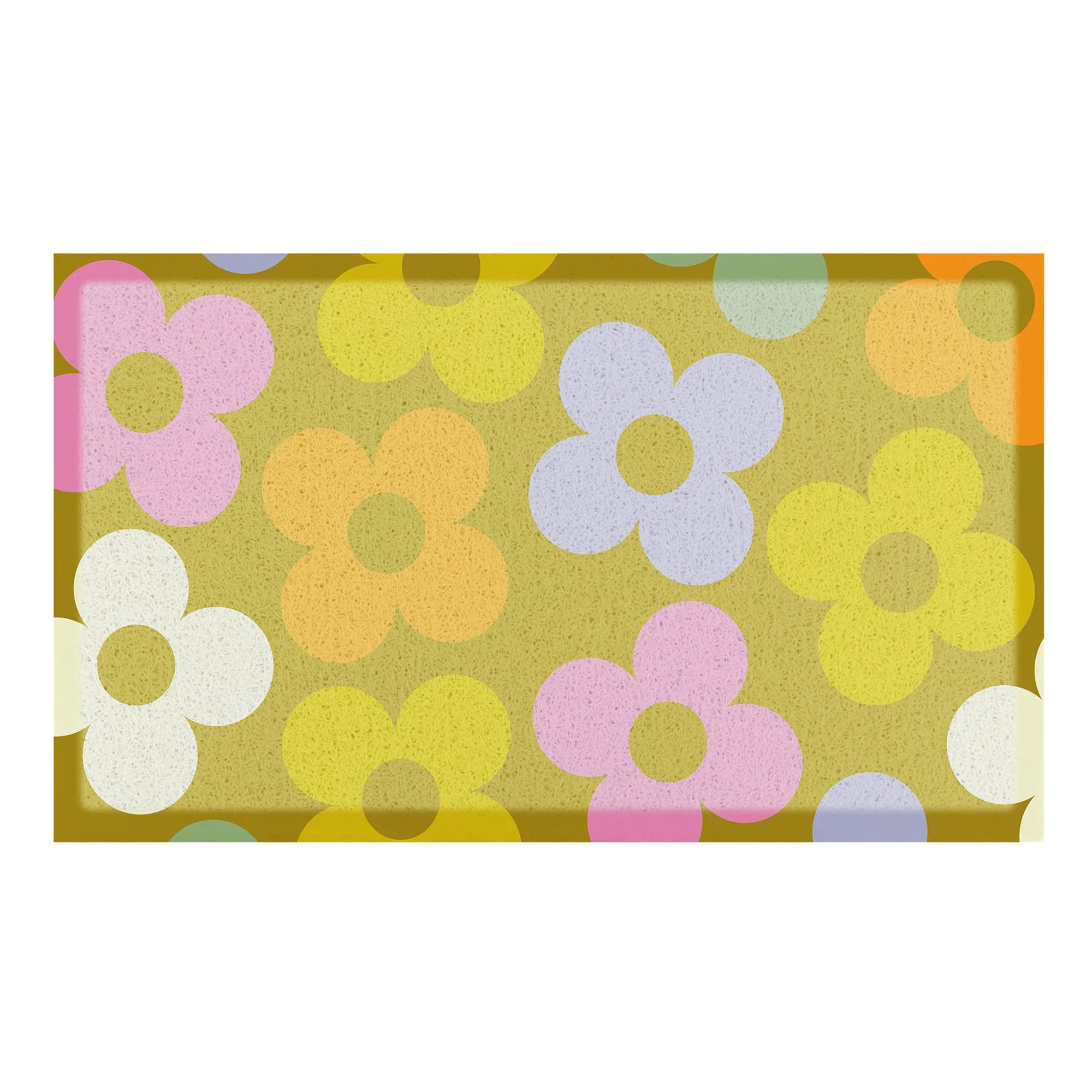 Elizabeth Olwen Petals on Pistachio Indoor/Outdoor Doormat