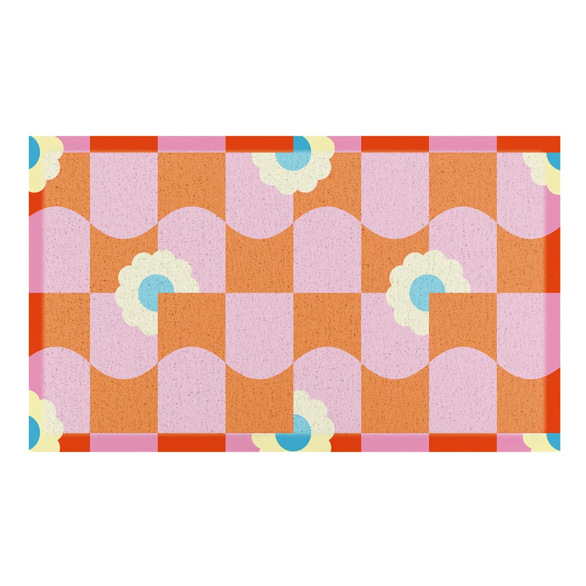Elizabeth Olwen Floral Wave Pattern Indoor/Outdoor Doormat