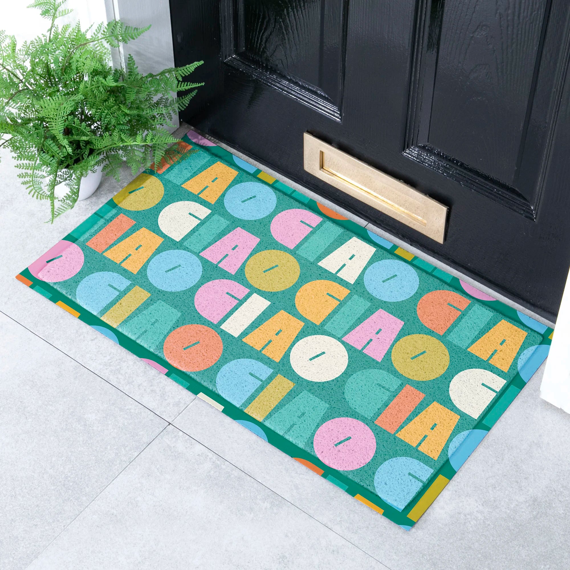 Elizabeth Olwen Ciao Pattern Indoor/Outdoor Doormat (70x40cm)