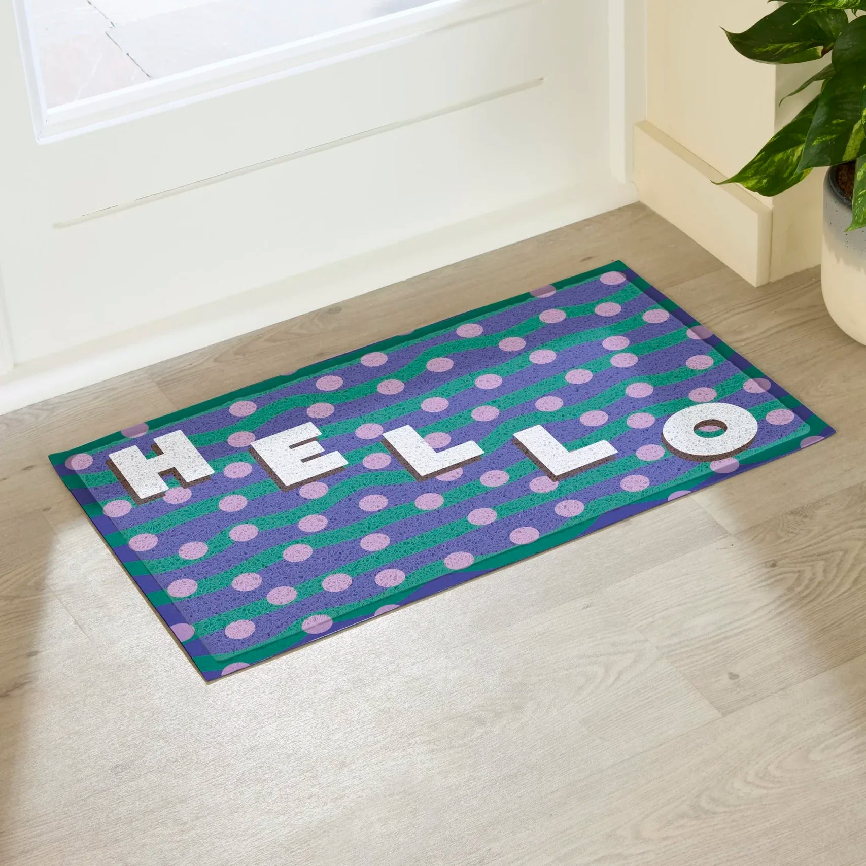 Elizabeth Olwen Hello Dots Indoor/Outdoor Doormat (70x40cm)