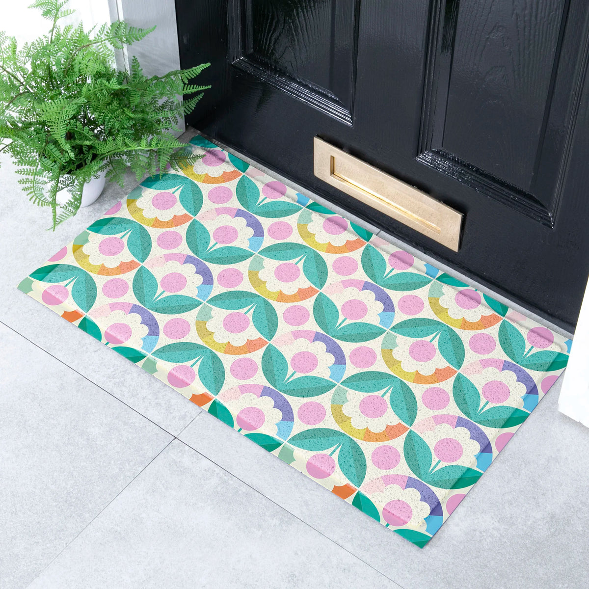 Elizabeth Olwen Petal Pink Dots Indoor/Outdoor Doormat (70x40cm)