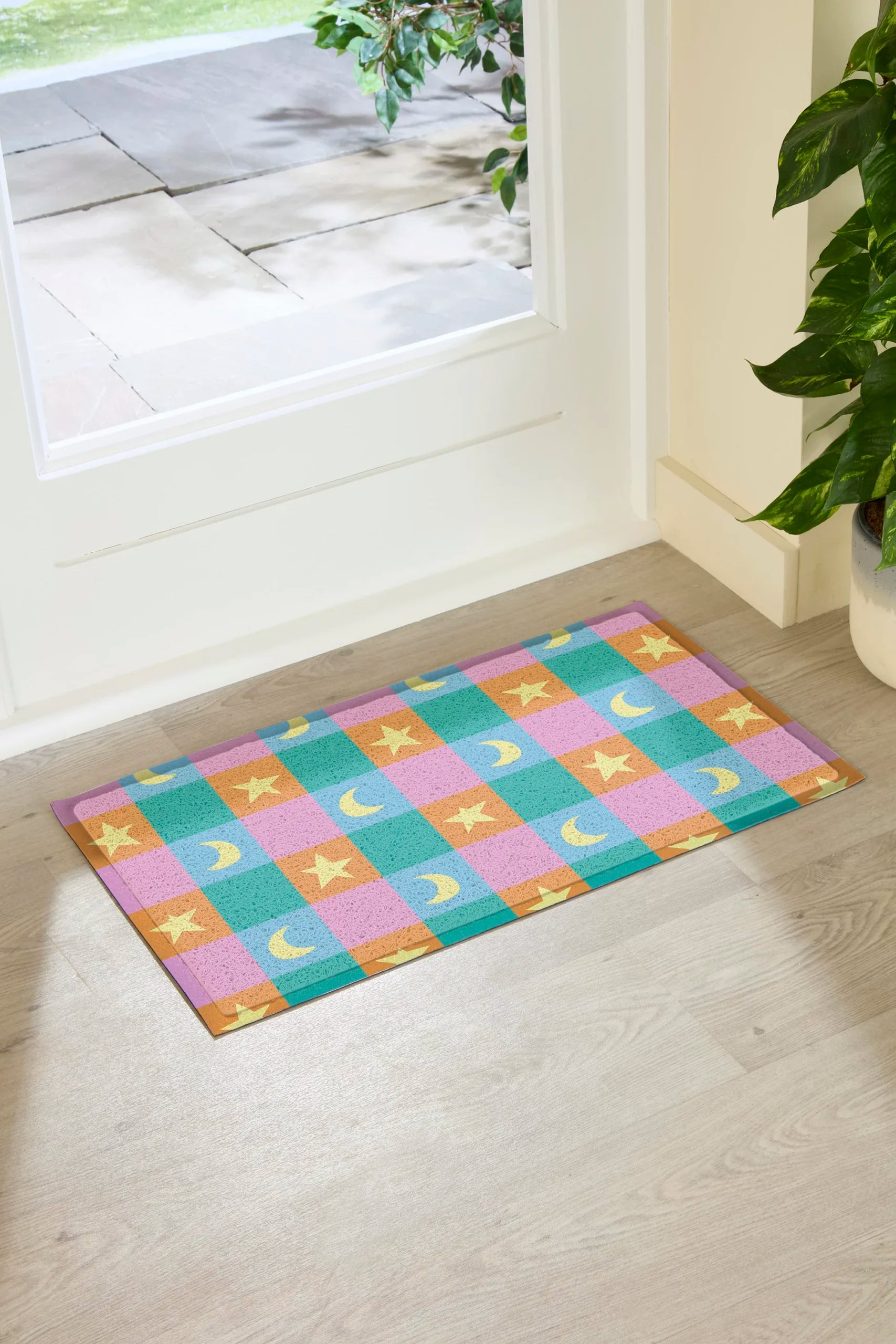 Elizabeth Olwen Crescent and Stars Indoor/Outdoor Doormat (70x40cm)