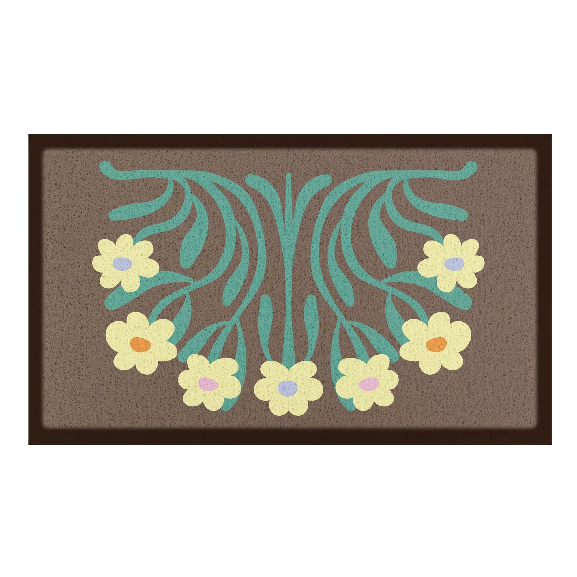 Elizabeth Olwen Yellow Flowers Indoor/Outdoor Doormat