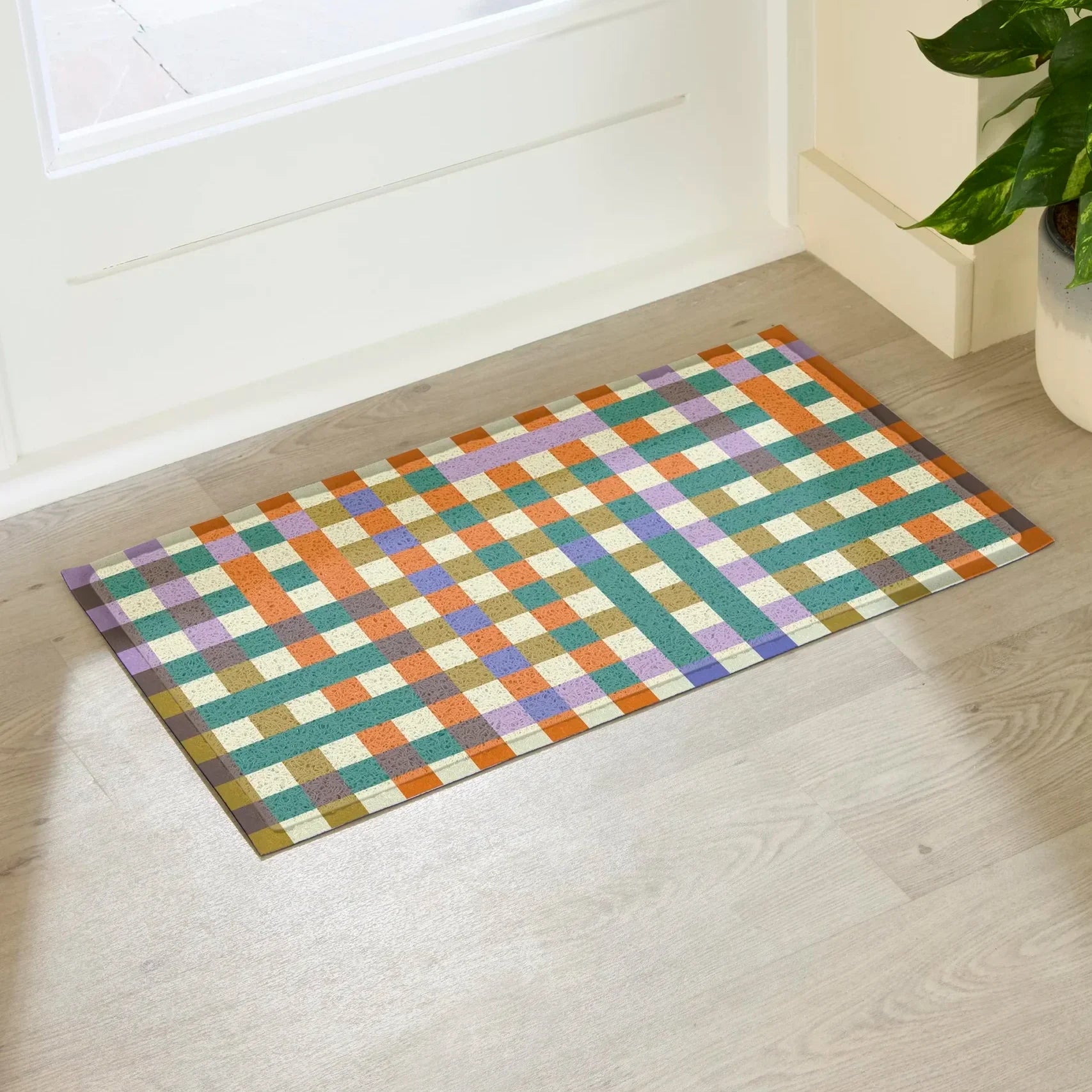 Elizabeth Olwen Pixels Indoor/Outdoor Doormat