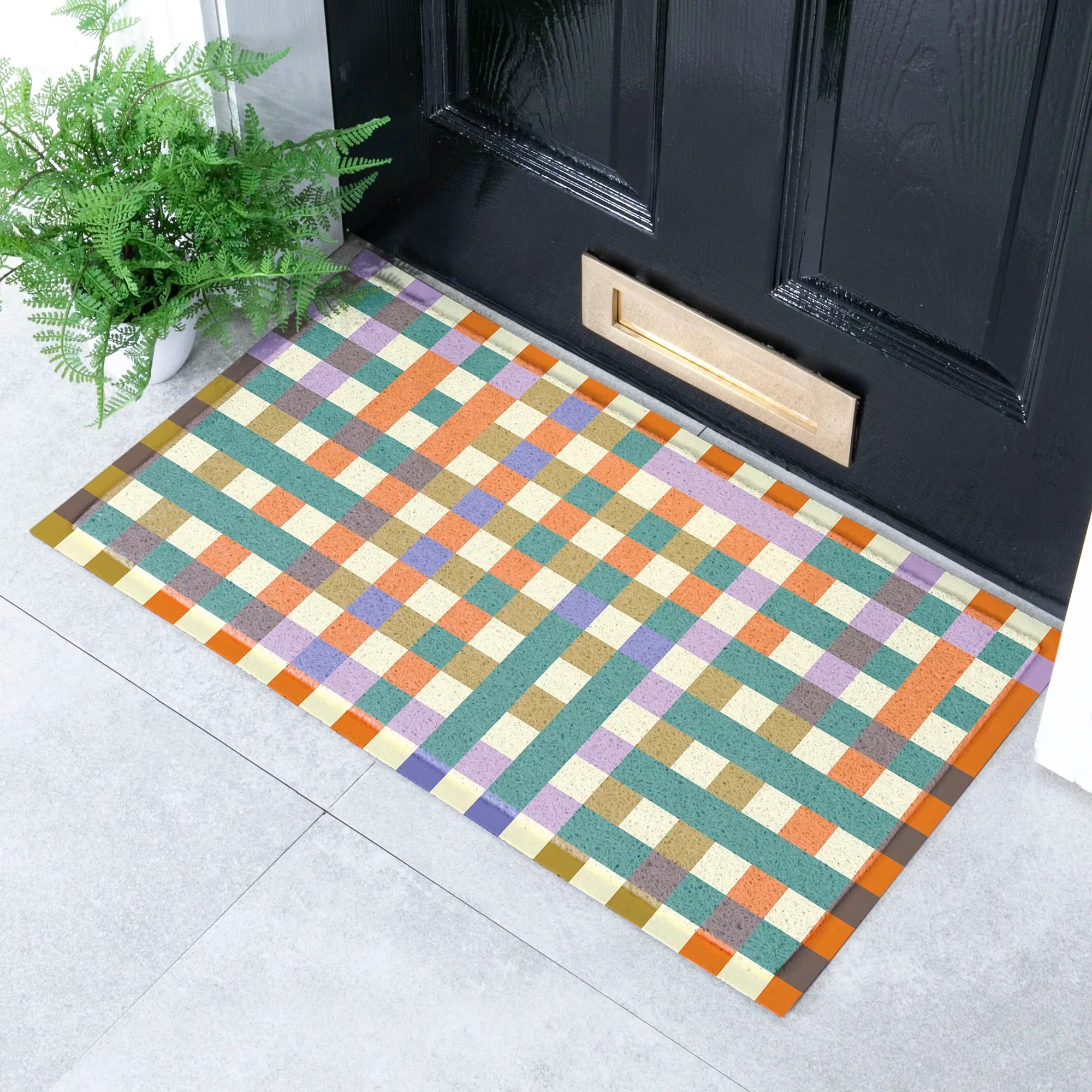 Elizabeth Olwen Pixels Indoor/Outdoor Doormat
