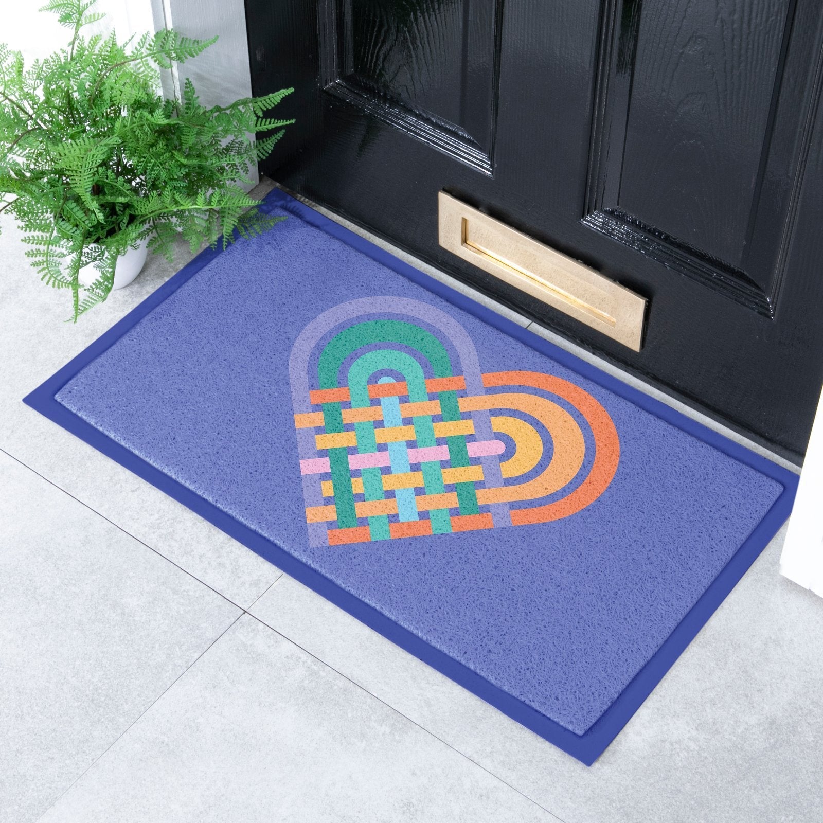 Elizabeth Olwen Heart Lace Indoor/Outdoor Doormat